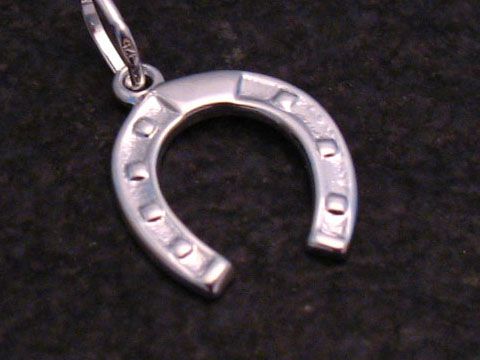 Hufeisen Anhänger aus Sterling Silber von Juwelier Harnisch als Glücksbringer, filigran gearbeitet und ansprechendes Design für positive Energie und Schutz.