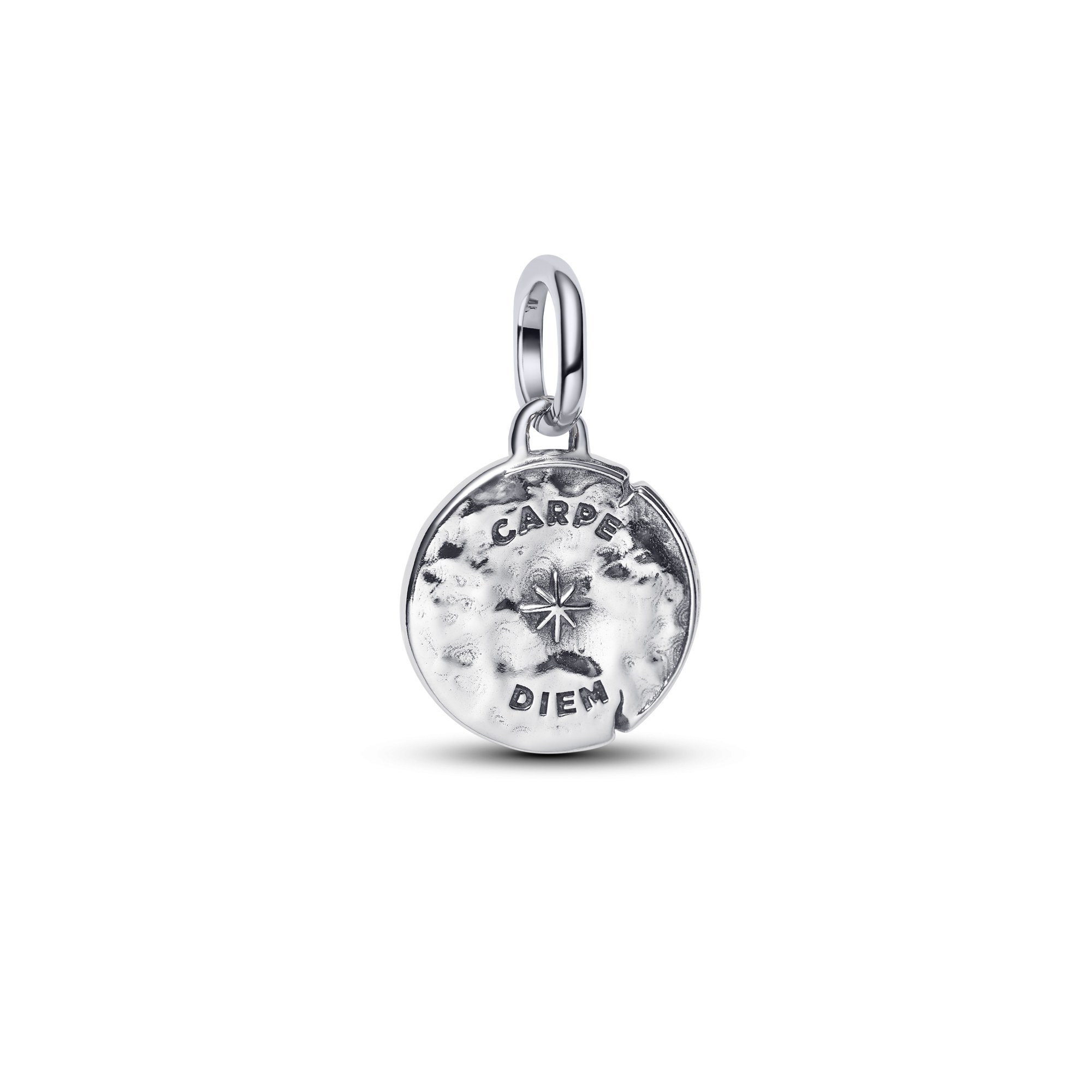 Pandora Me - Totenkopf Medaillon-Charm - Sterling Silber - Zirkonia - CARPE DIEM – Ansicht 2