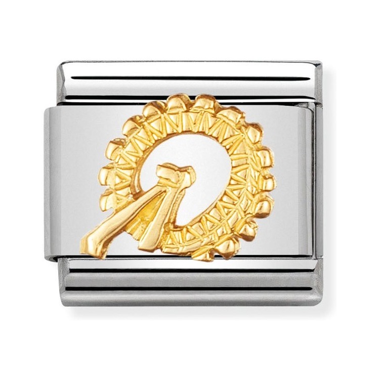 Nomination Composable Classic Charm London Eye - Edelstahl, Gold 750 Gelbgold