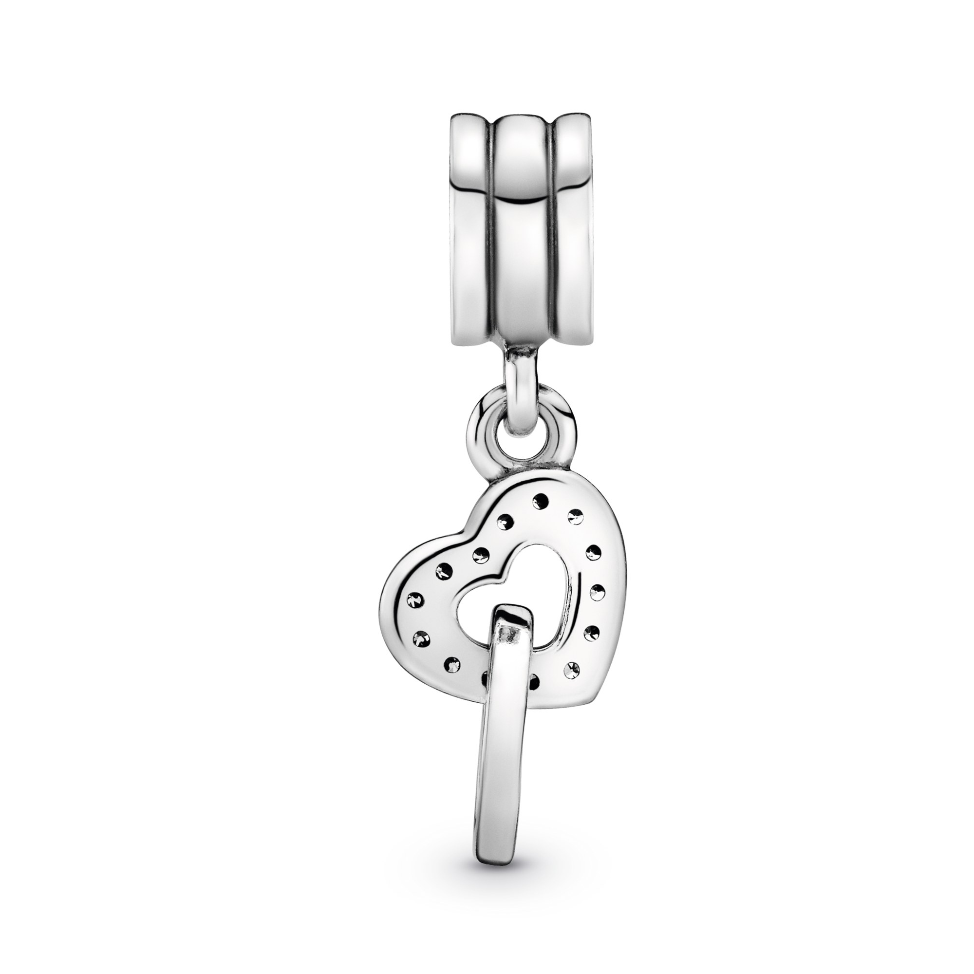 PANDORA Herz Silber mit Zirkonia Anhänger - romantisch – Ansicht 2