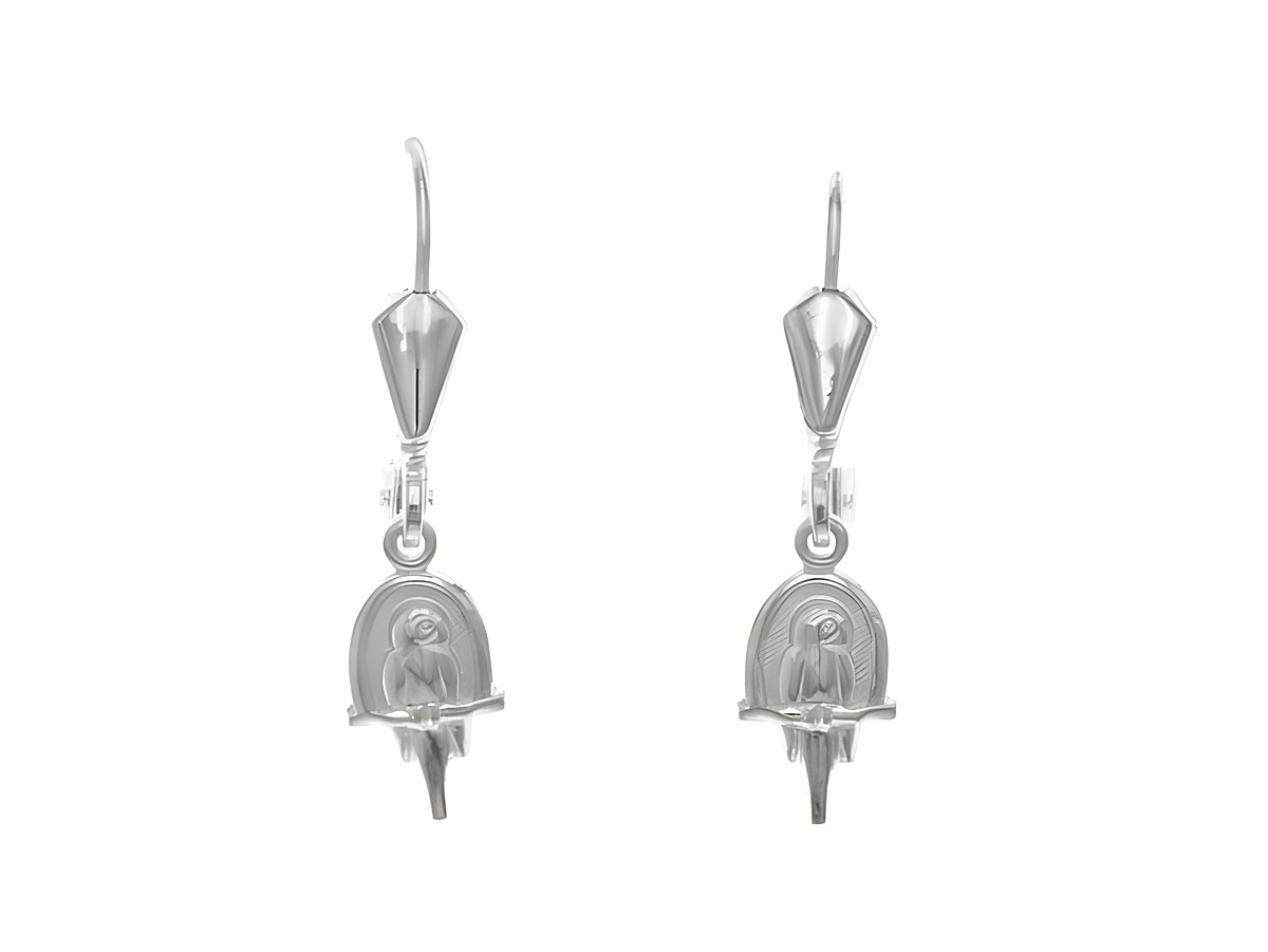 Ohrhänger mit niedlichem Papagei auf einer Schaukel aus poliertem Sterling Silber, ideal für Kinder, hergestellt von Juwelier Harnisch.