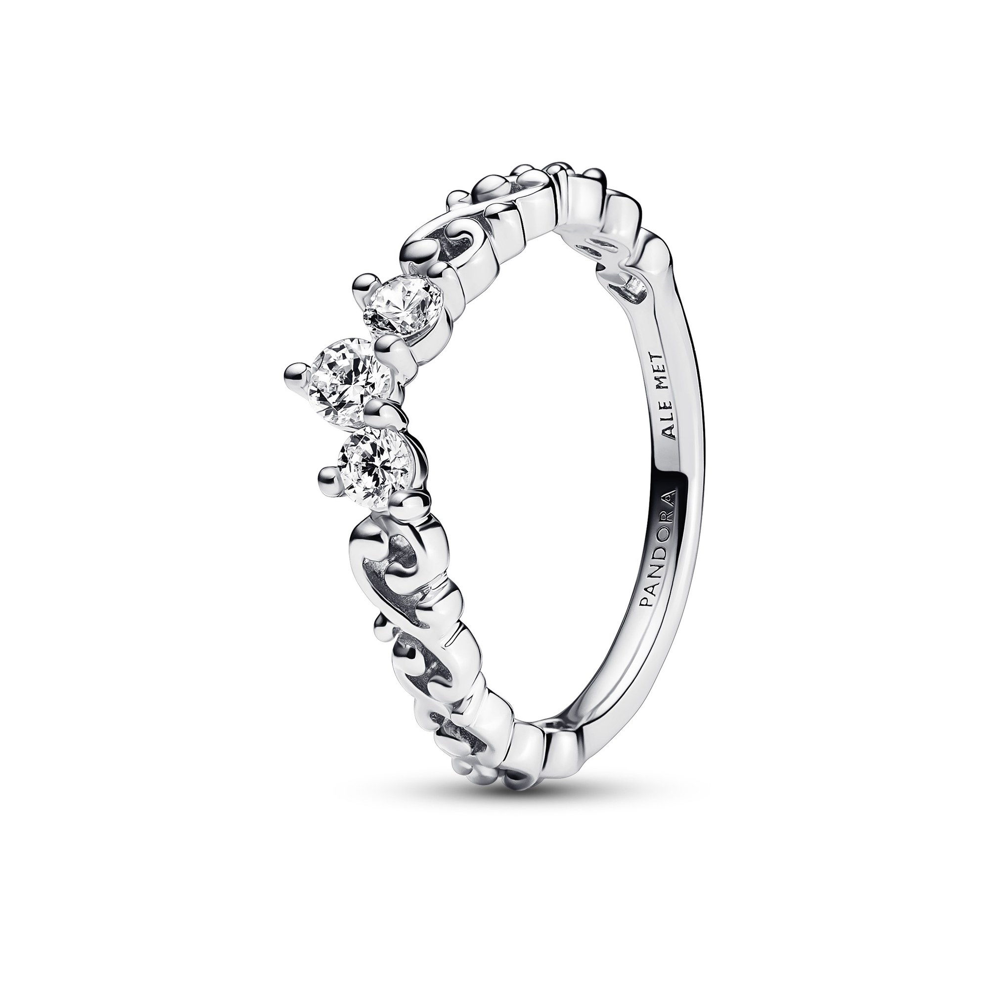 Pandora königlicher Tiara Diadem-Ring - Sterling Silber + Zirkonia - Klar