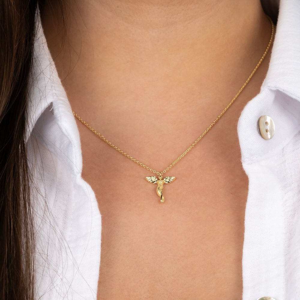 Engelsrufer LILANGEL Kette Engel - Gelbgold vergoldet auf Silber 40 cm – Ansicht 2