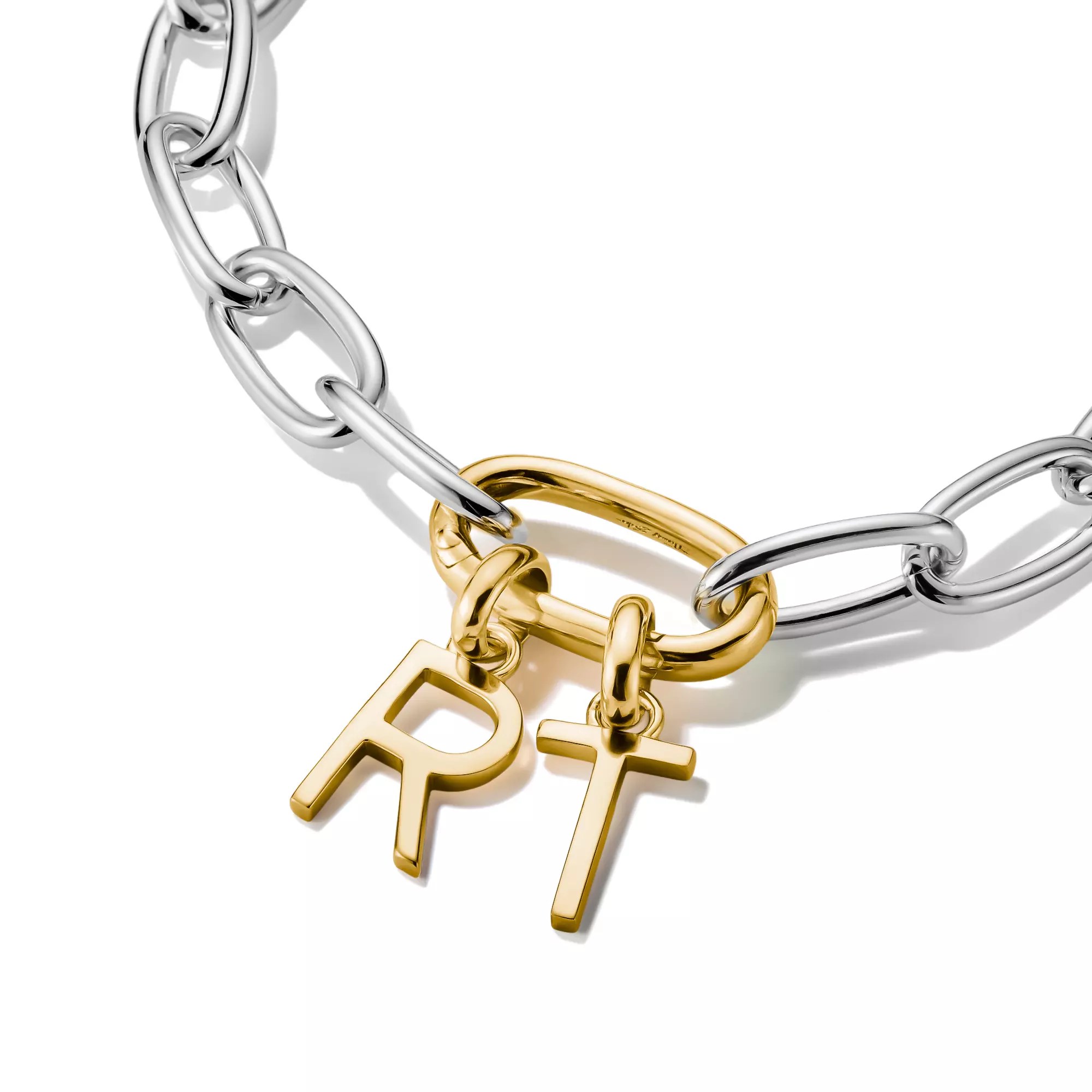 Thomas Sabo Connect - Buchstabe R - Charm mit Öse - Silber & Gelbgold Verg. – Ansicht 3