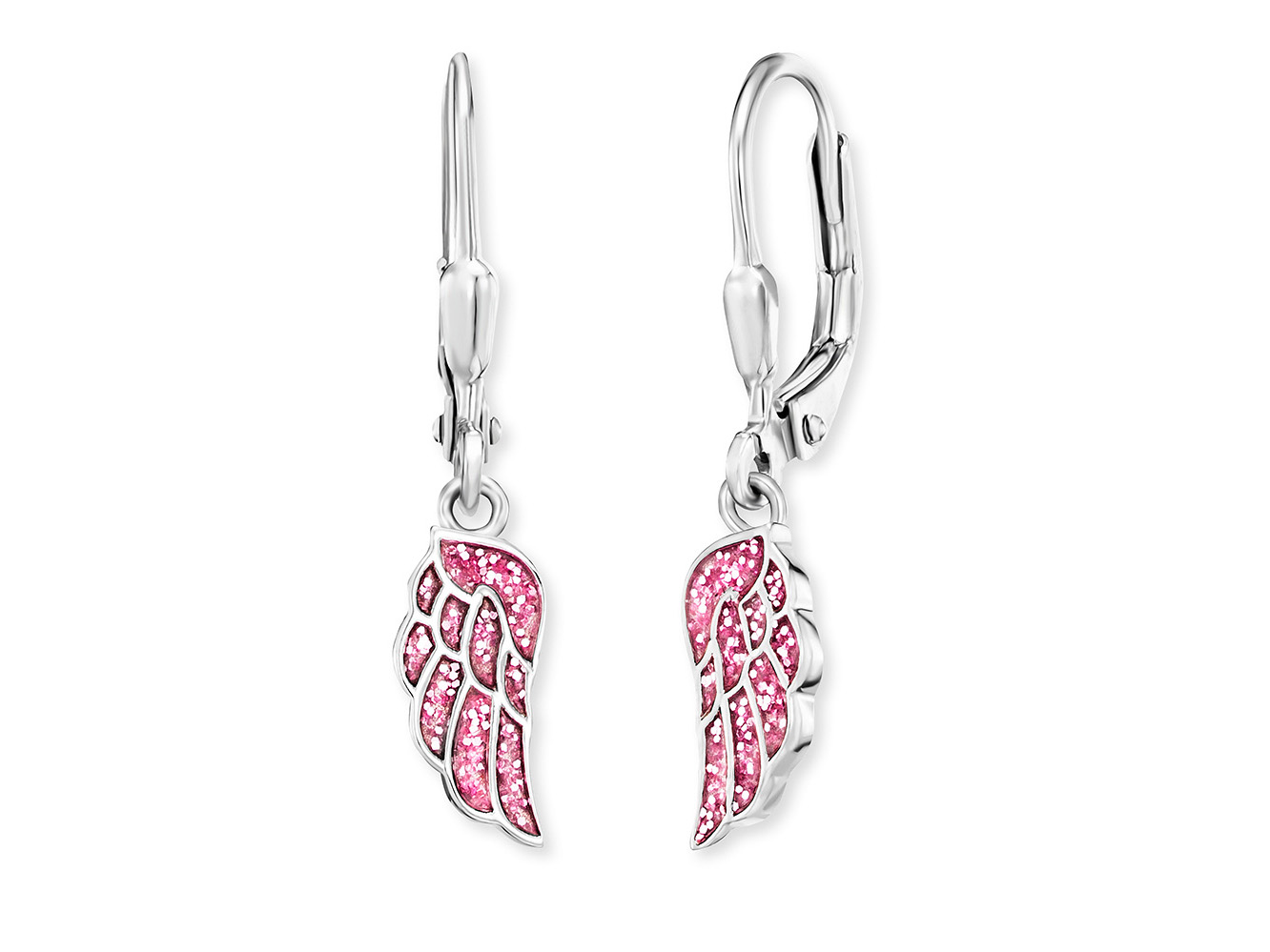 Ohrstecker in Form von Schmetterlingen mit einem funkelnden Zirkonia in Multicolor, gefertigt von Herzengel, elegant und auffällig in einem modernen Design.