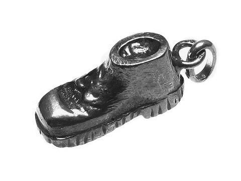 Wanderschuh Silber Anhänger TRACKING, Hersteller Juwelier Harnisch, für Sportschmuck geeignet, detailreich gestaltet, ideal als Geschenk oder für persönliche Sammlung.