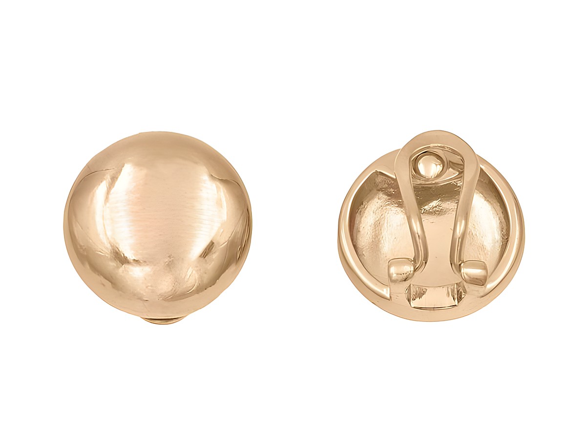 Ohrclip Ohrringe rund aus Sterling Silber, vergoldet in Roségold, poliert. Hersteller Juwelier Harnisch, stilvolles Design für eleganten Look.