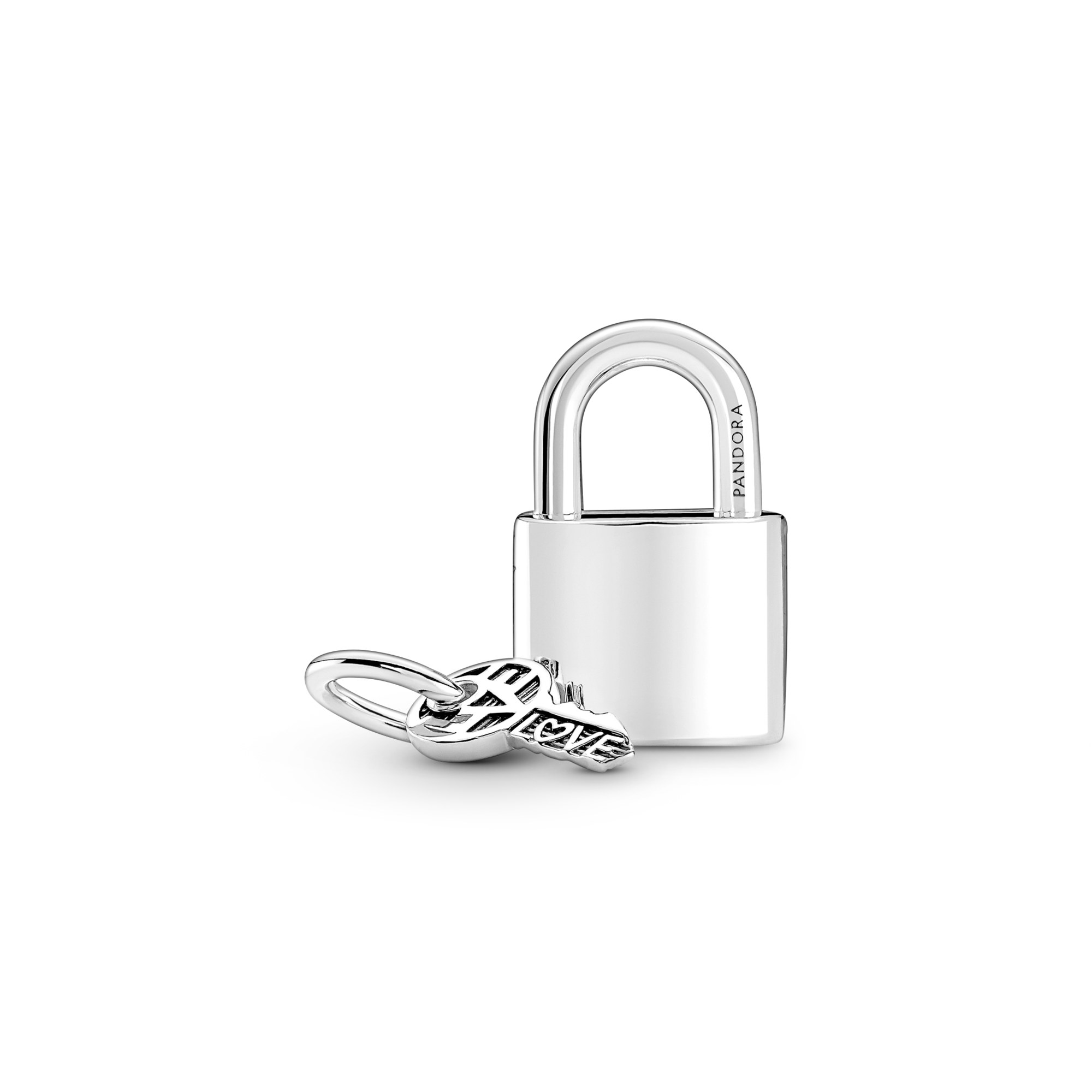 Pandora Vorhängeschloss & Schlüssel Charm beweglich - Silber - Zirkonia – Ansicht 5
