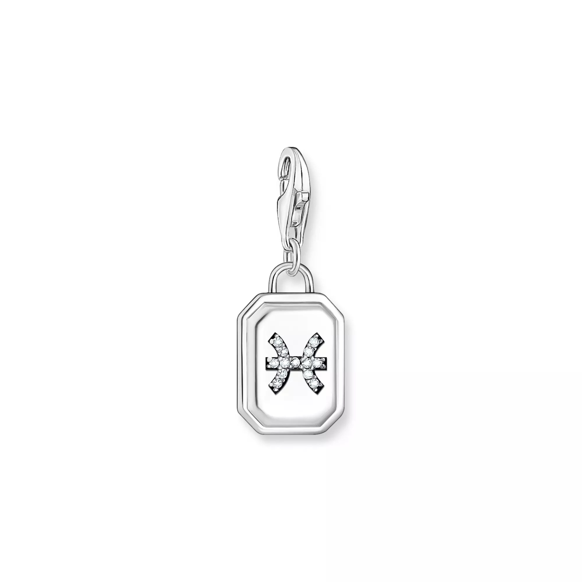 Thomas Sabo Charm-Anhänger - Sternzeichen Fische - Silber gesch. & Zirkonia