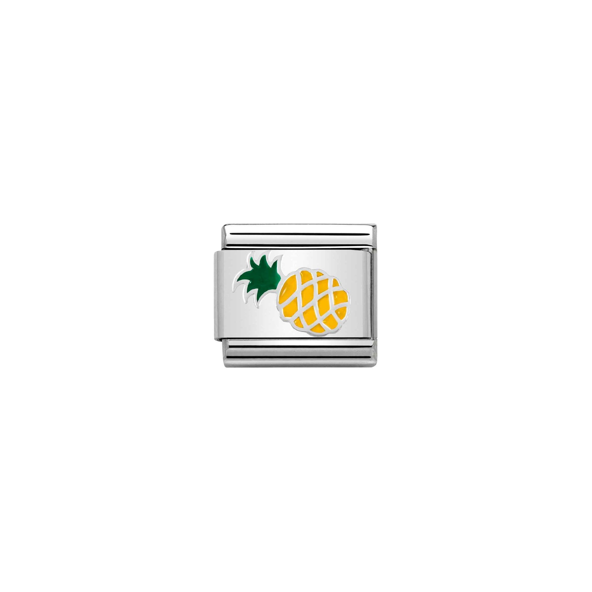 Nomination Composable Classic Charm Ananas - Edelstahl, Silber 925, Emaille