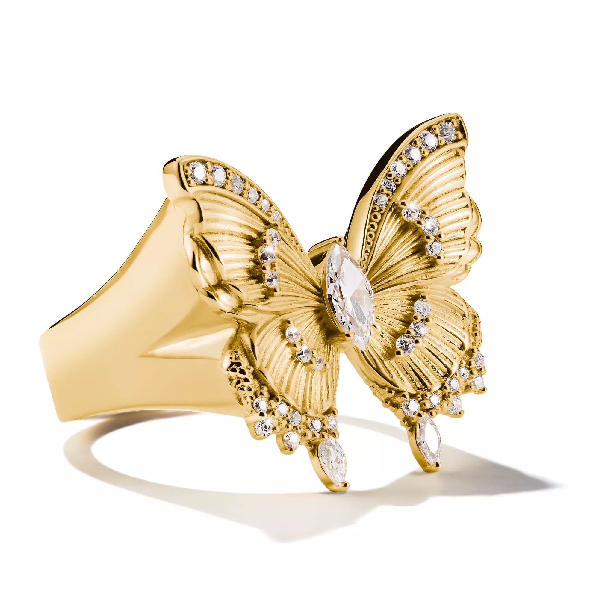 Thomas Sabo Ring - Butterfly - Schmetterling - Blooming Skies - Silber vergoldet – Ansicht 3