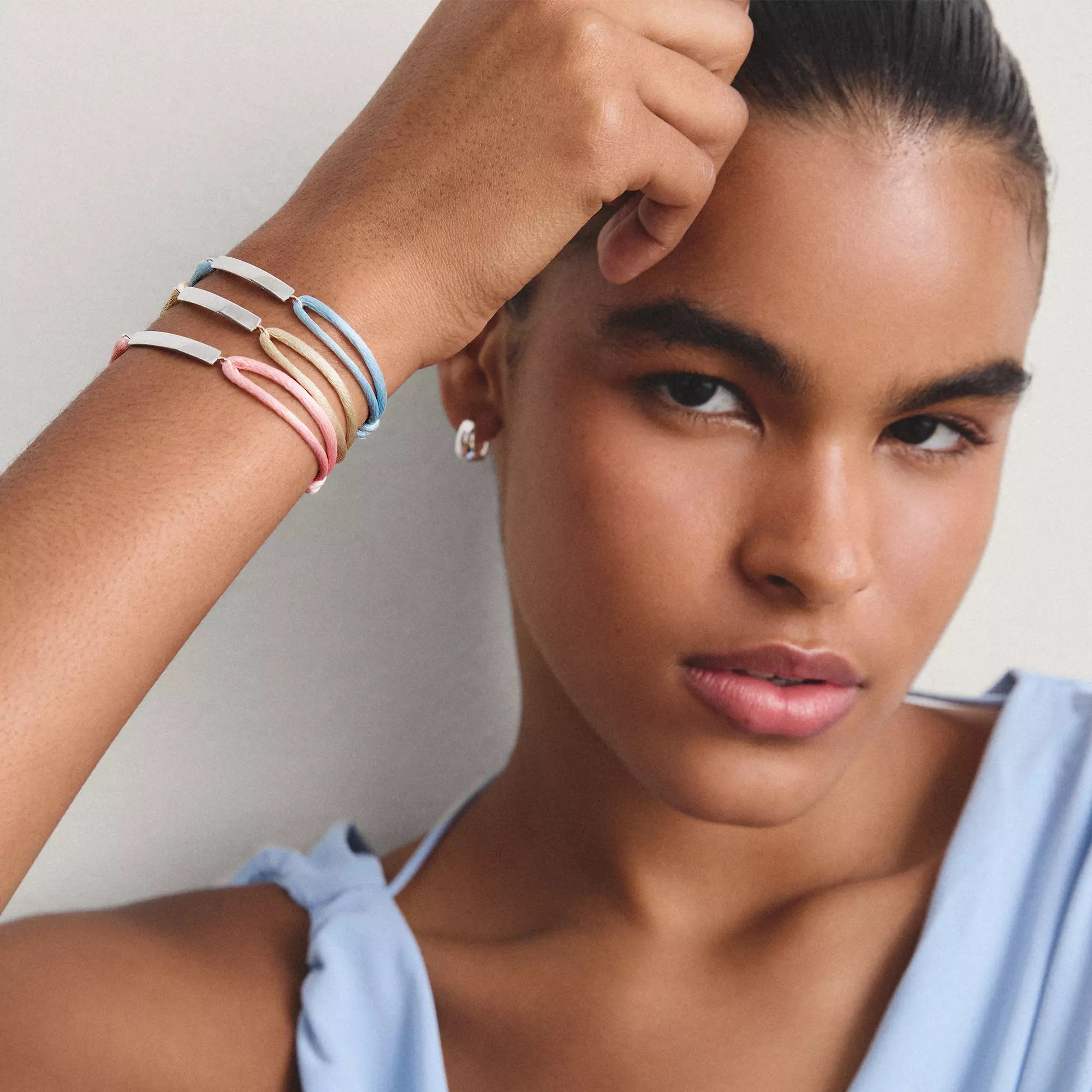 Thomas Sabo Together - Gravur-Armband - 24 cm - Sterling Silber recy. - beige – Ansicht 4