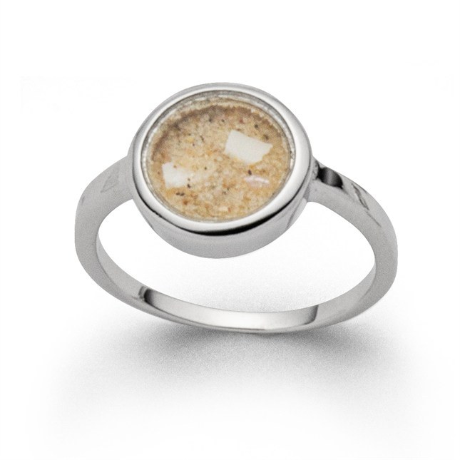 DUR Ring Sandsturm - Sterling Silber - Strandsand + Muschel – Ansicht 2