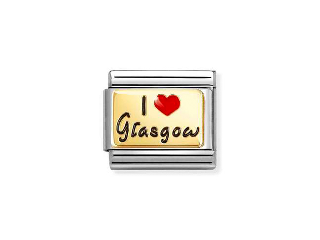 Nomination 030231 75 - CLASSIC - Emaille & 750/- Gelbgold - I Love Glasgow
