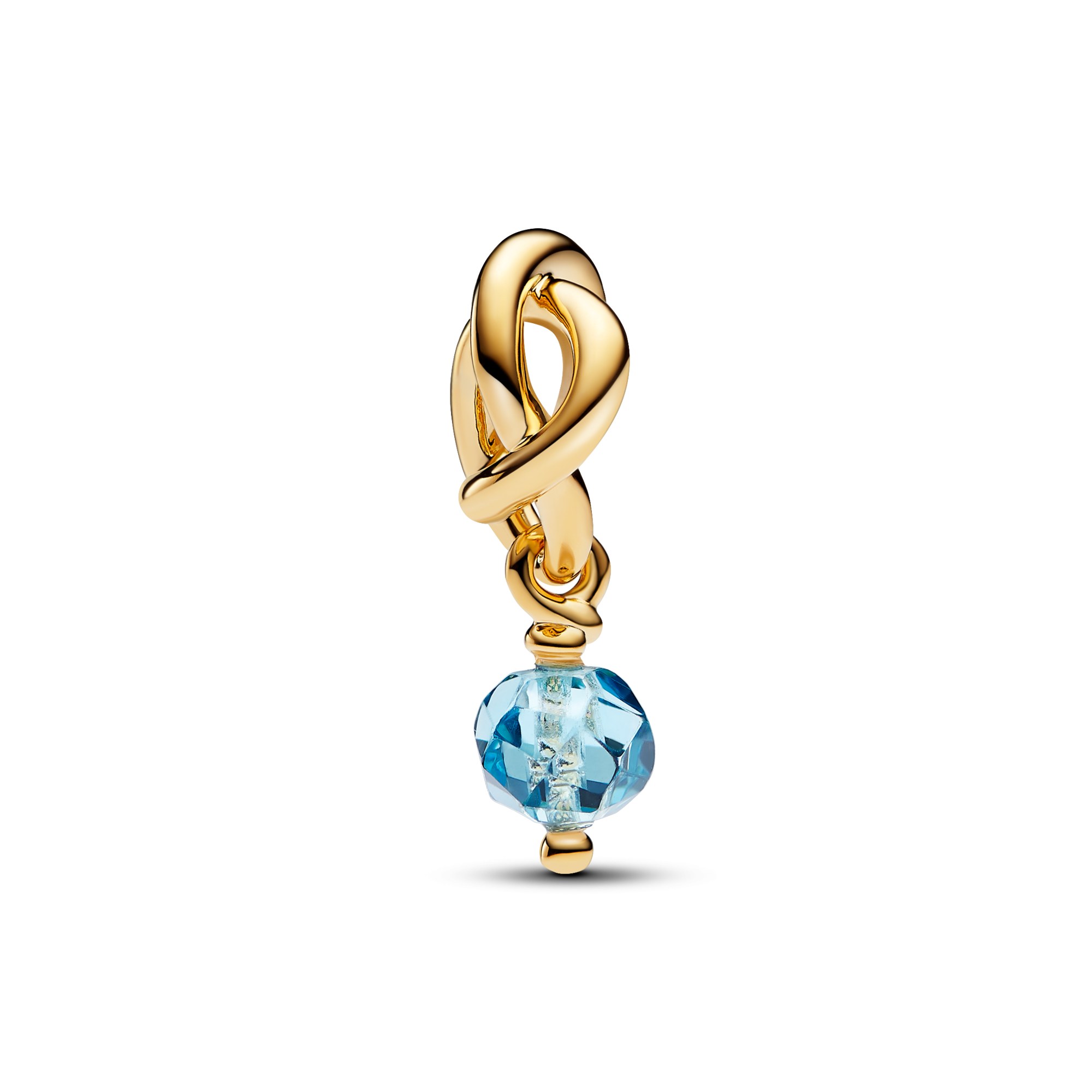 Pandora Monatsstein - März - Kristall Blau - Gelbgold vergoldet – Ansicht 3