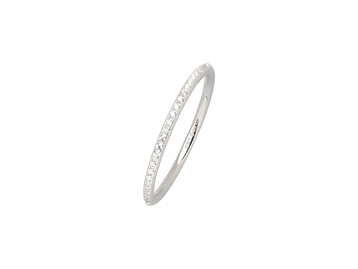 Xenox Sterling Silber Ring XS1721/54 in der Größe 54, glänzendes Design mit feiner Krappe und funkelnden Zirkonia-Steinen, ideal als elegantes Schmuckstück für besondere Anlässe.