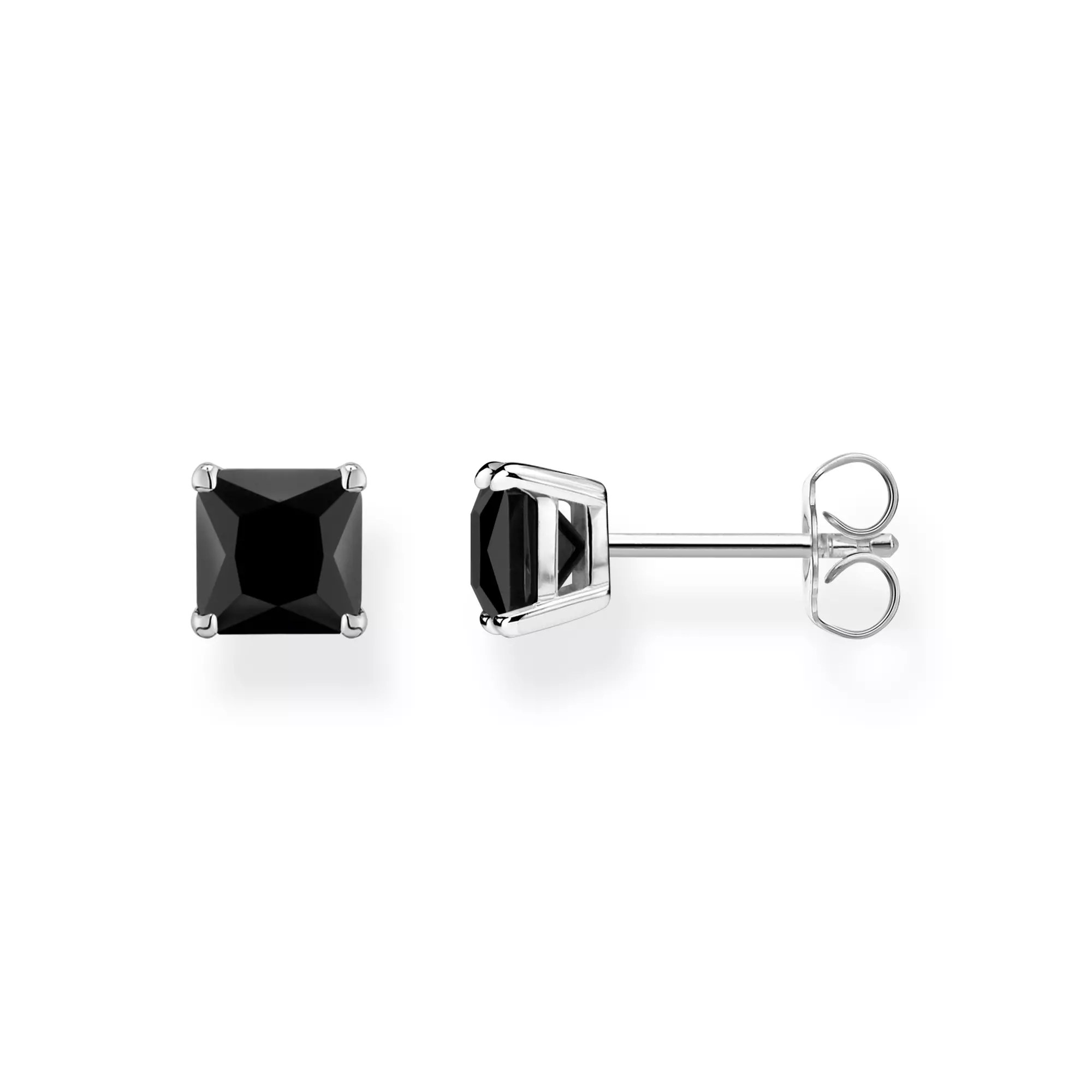 Thomas Sabo Ohrstecker Sterling Silber + Onyx schwarz
