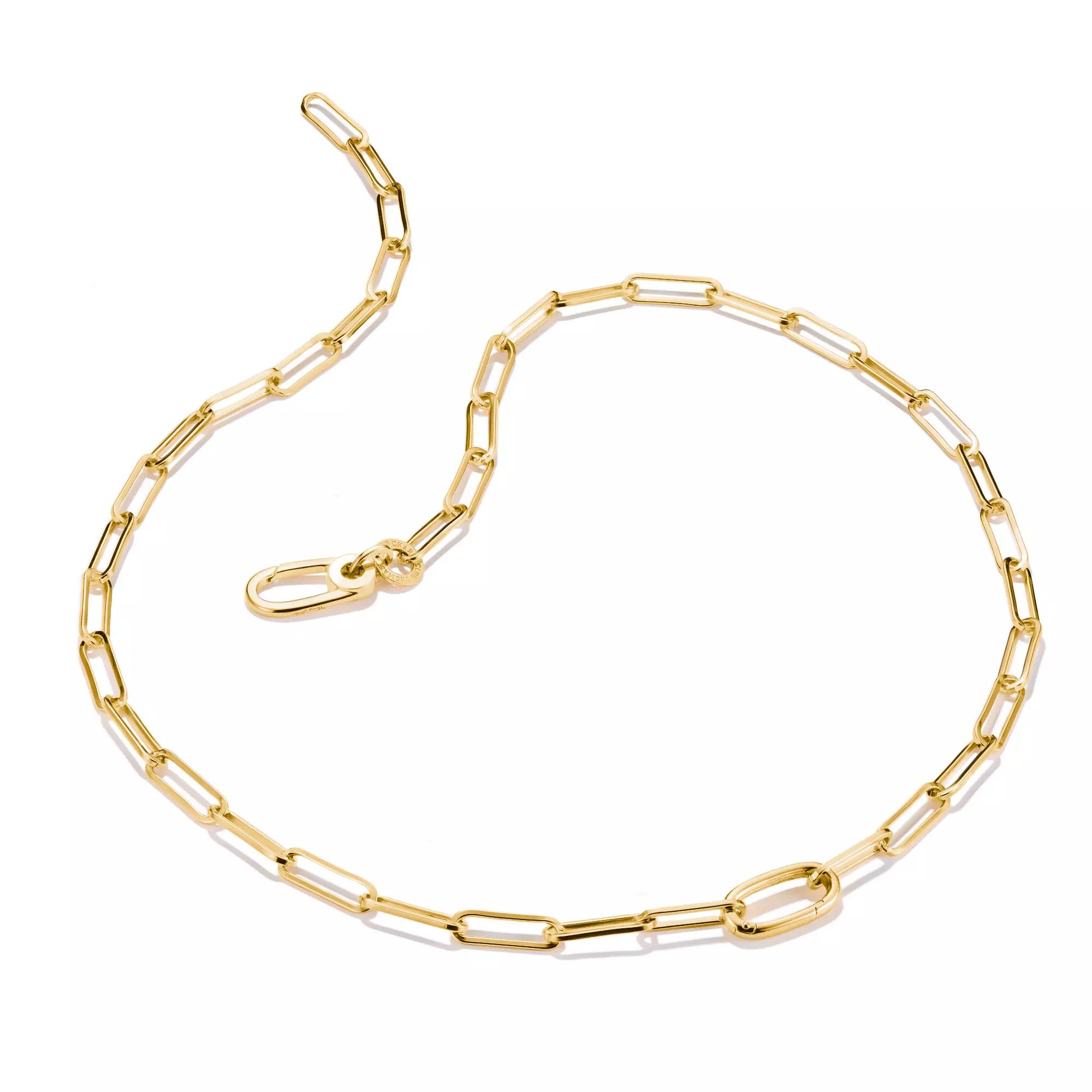 Thomas Sabo Connect - Charm Kette Paperclip mit einem Connect Link - Silber & Gelbgold Verg. - 50 cm – Ansicht 3