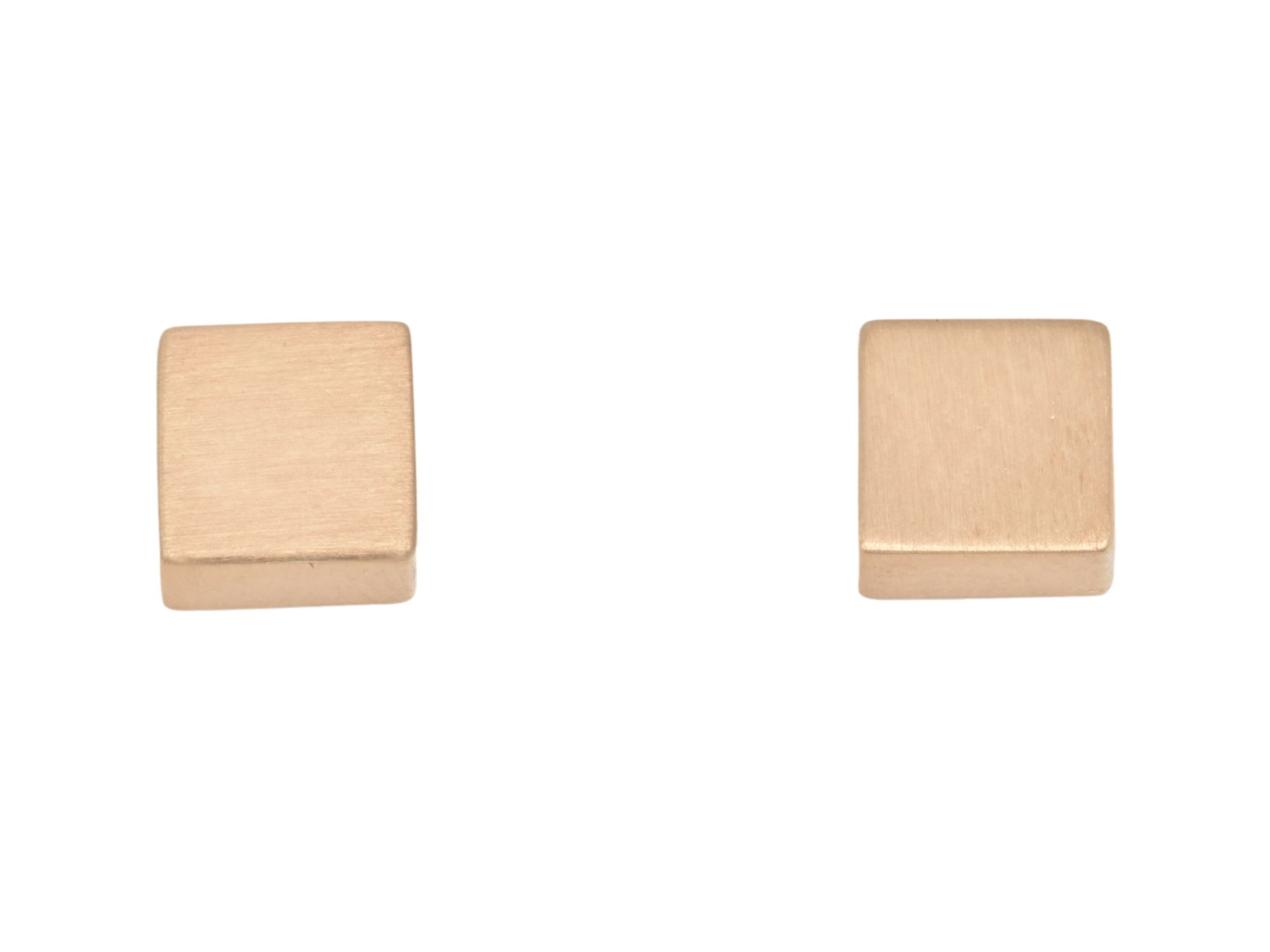 Ohrring Quadrat 5 mm Ohrstecker - Sterling Silber Roségold Vergoldung