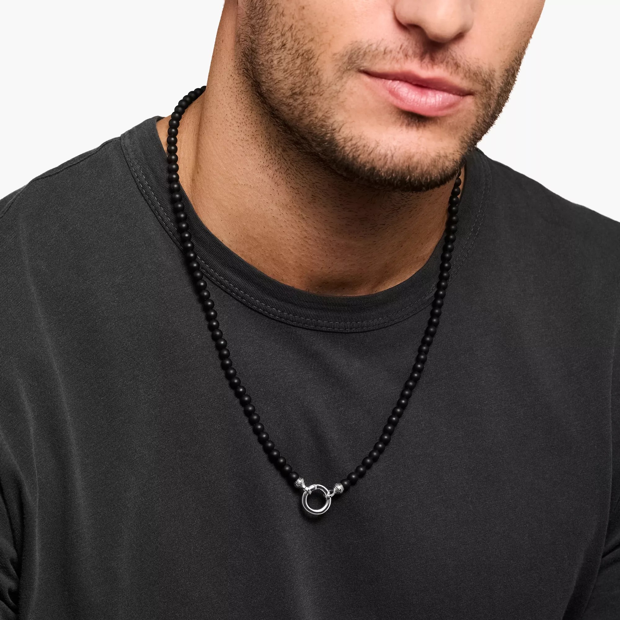Thomas Sabo Kette - Silber + Obsidian 90 cm – Ansicht 2