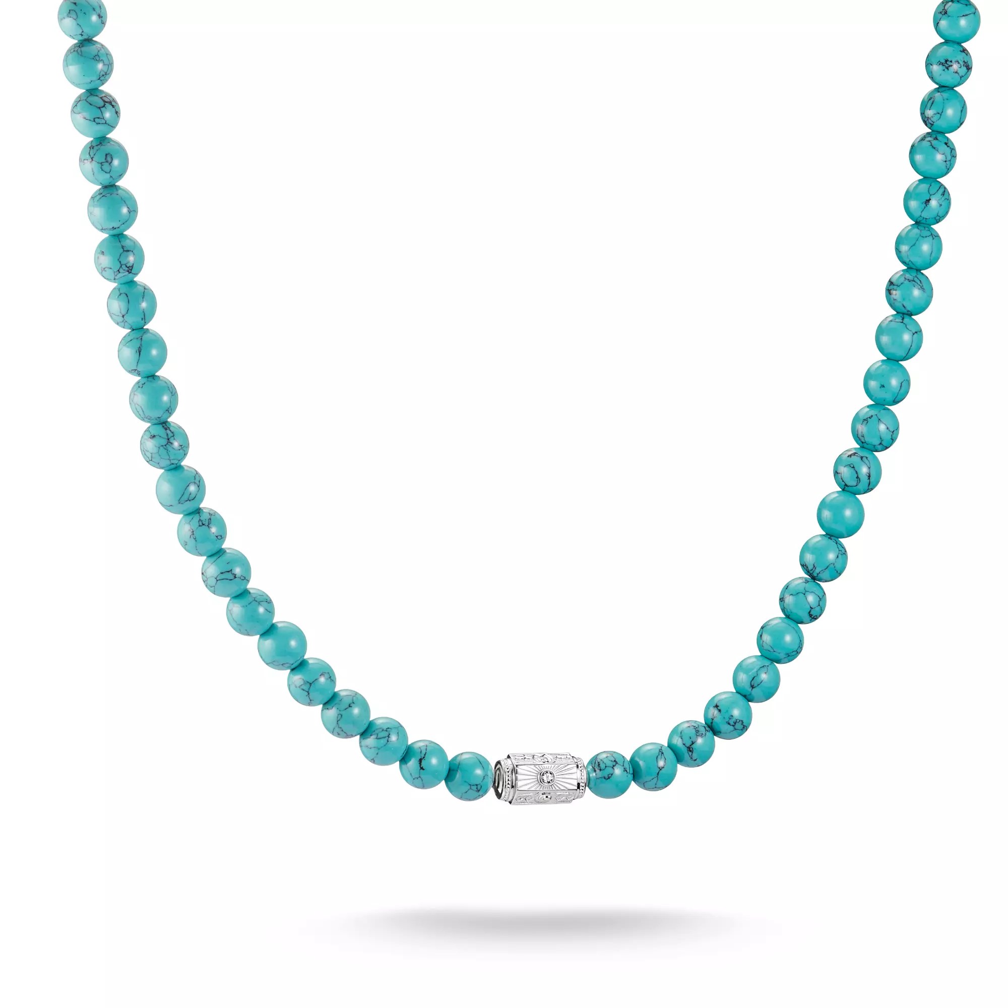 Thomas Sabo ELYNDRA Kette 55 cm - Sterling Silber & imit. Türkis & Zirkonia - Türkis – Ansicht 2