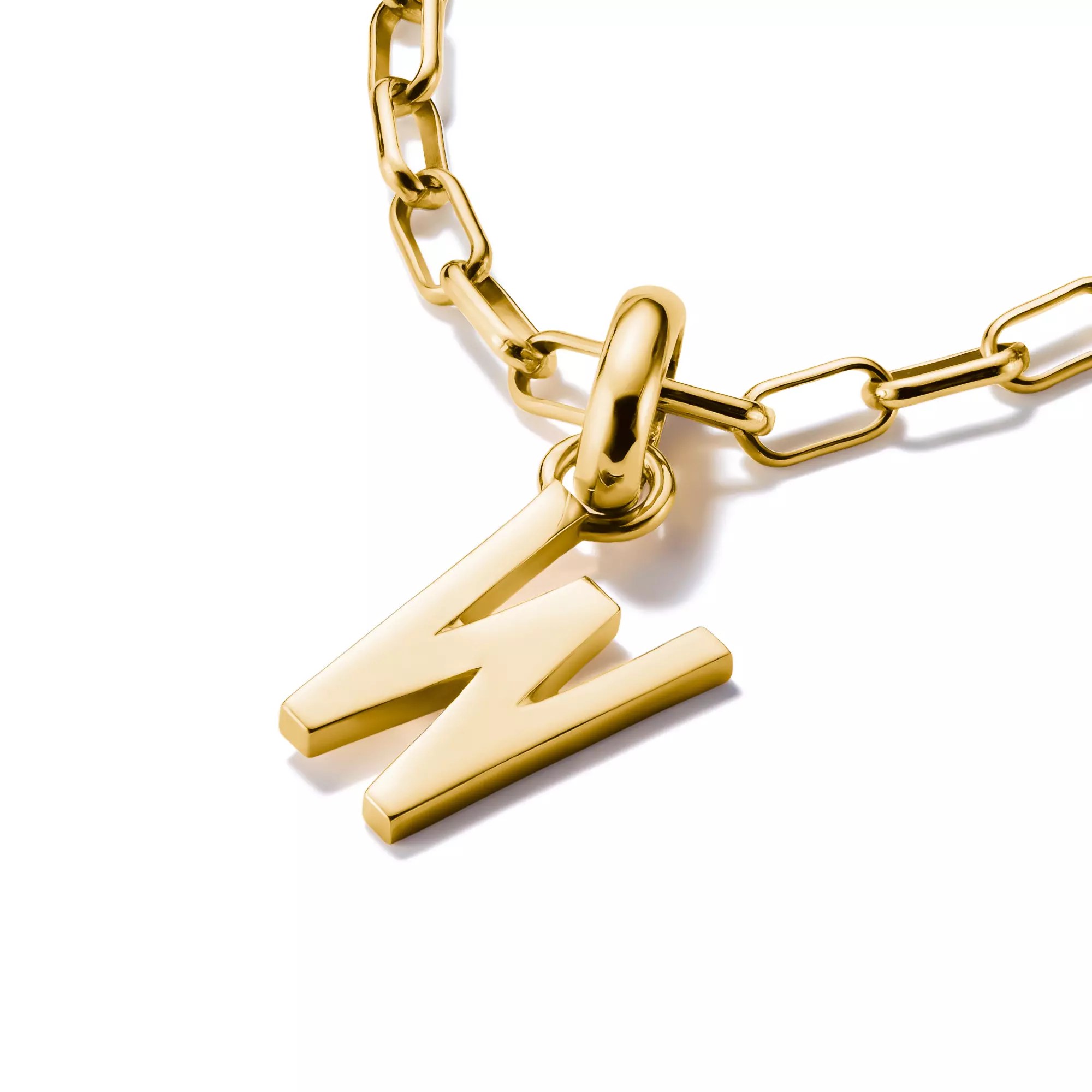 Thomas Sabo Connect - Buchstabe W - Charm mit Öse - Silber & Gelbgold Verg. – Ansicht 3