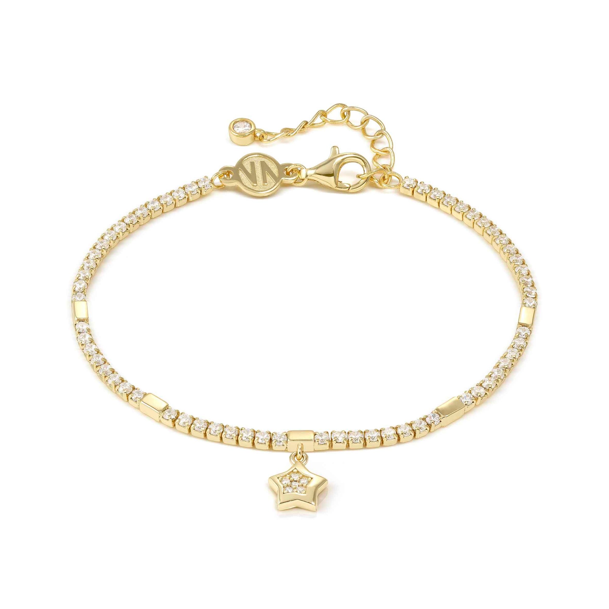 Nomination Petit Sparkle - Sterling Silber Armband - Stern - vergoldet - Zirkonia - 16,5-19,5 cm – Ansicht 2
