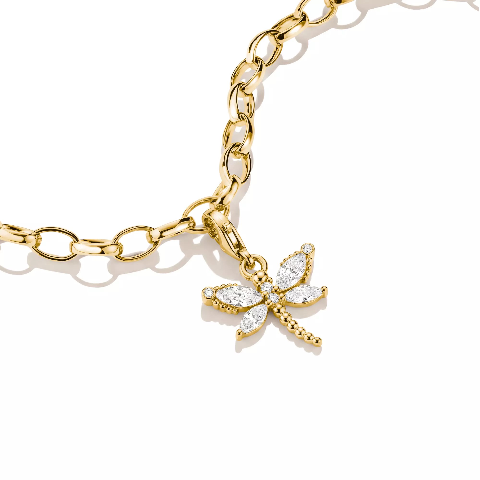 Thomas Sabo Charm Libelle - 18k Gelbgold Vergoldung - Zirkonia – Ansicht 2