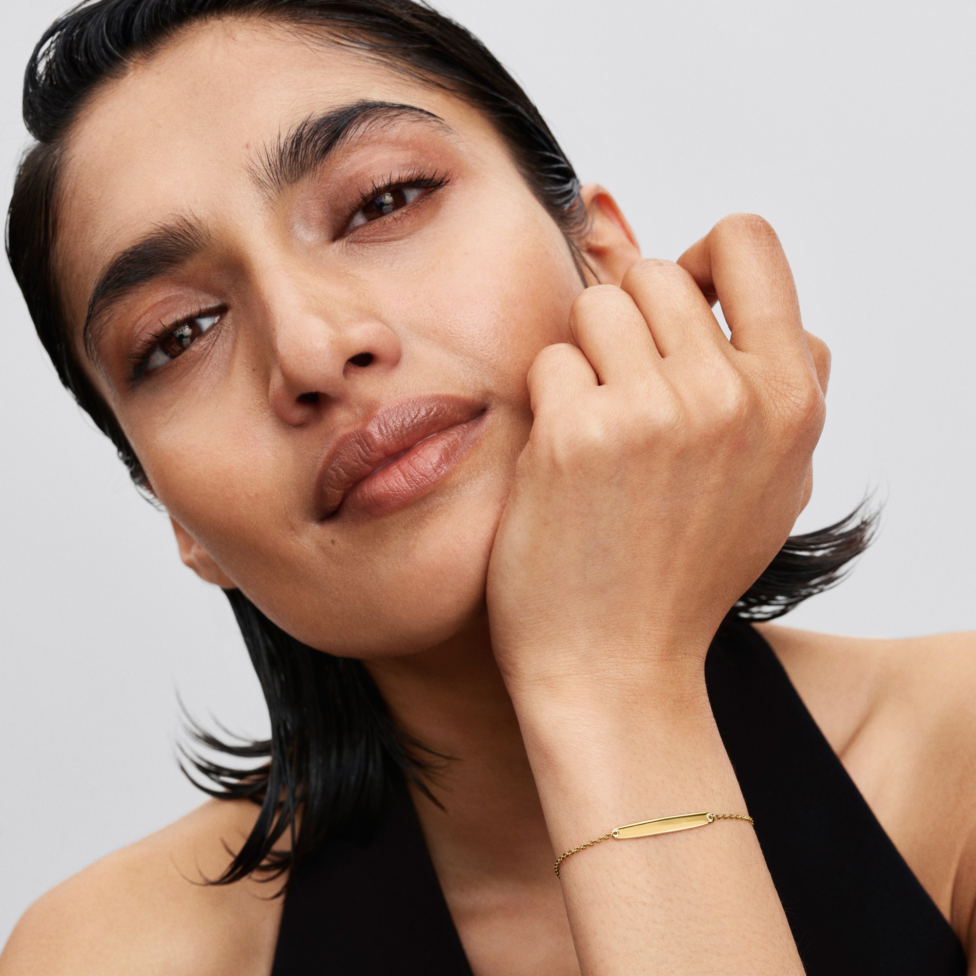 Pandora Stab Kettenarmband - Gelbgold Vergoldung - Zirkonia – Ansicht 3
