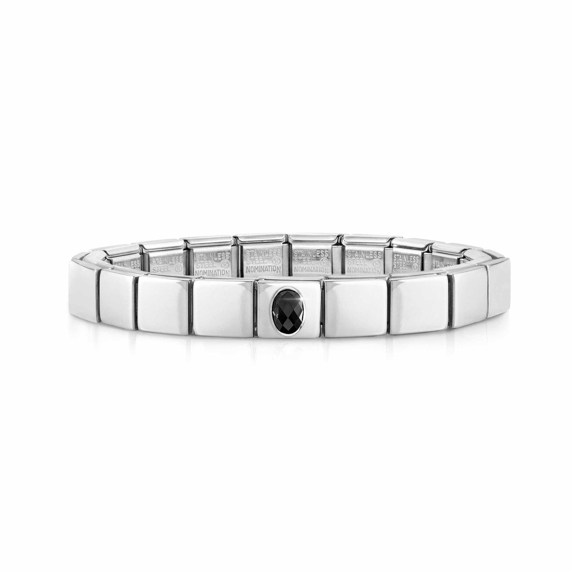 Nomination Classic GLAM Armband Edelstahl Silber - Zirkonia SCHWARZ