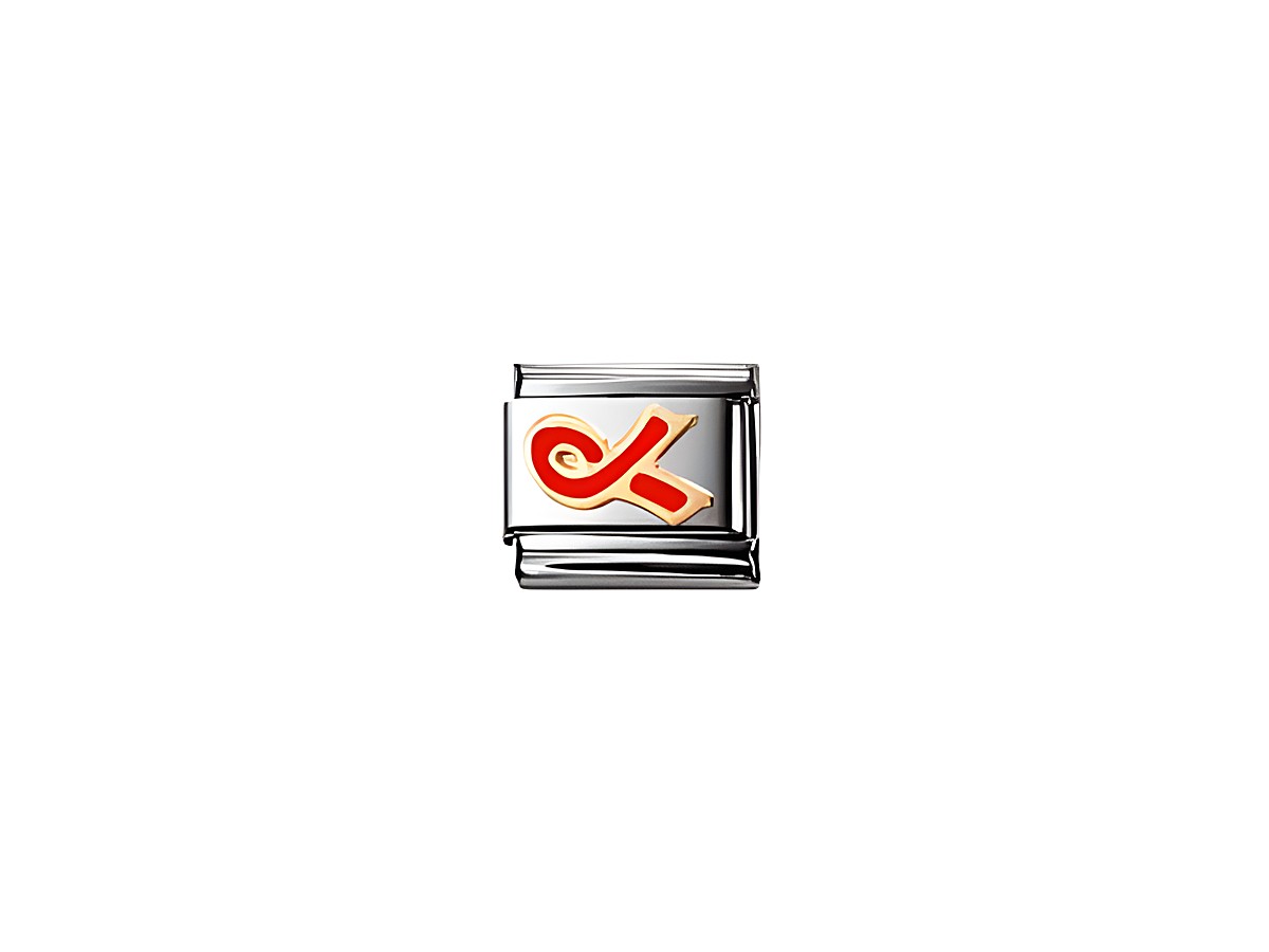 Ein geschliffenes Silberarmband mit emailliertem Symbol in Rot, das den Kampf gegen AIDS repräsentiert. Das Design ist elegant und modern, geeignet für einen bewussten Lebensstil.