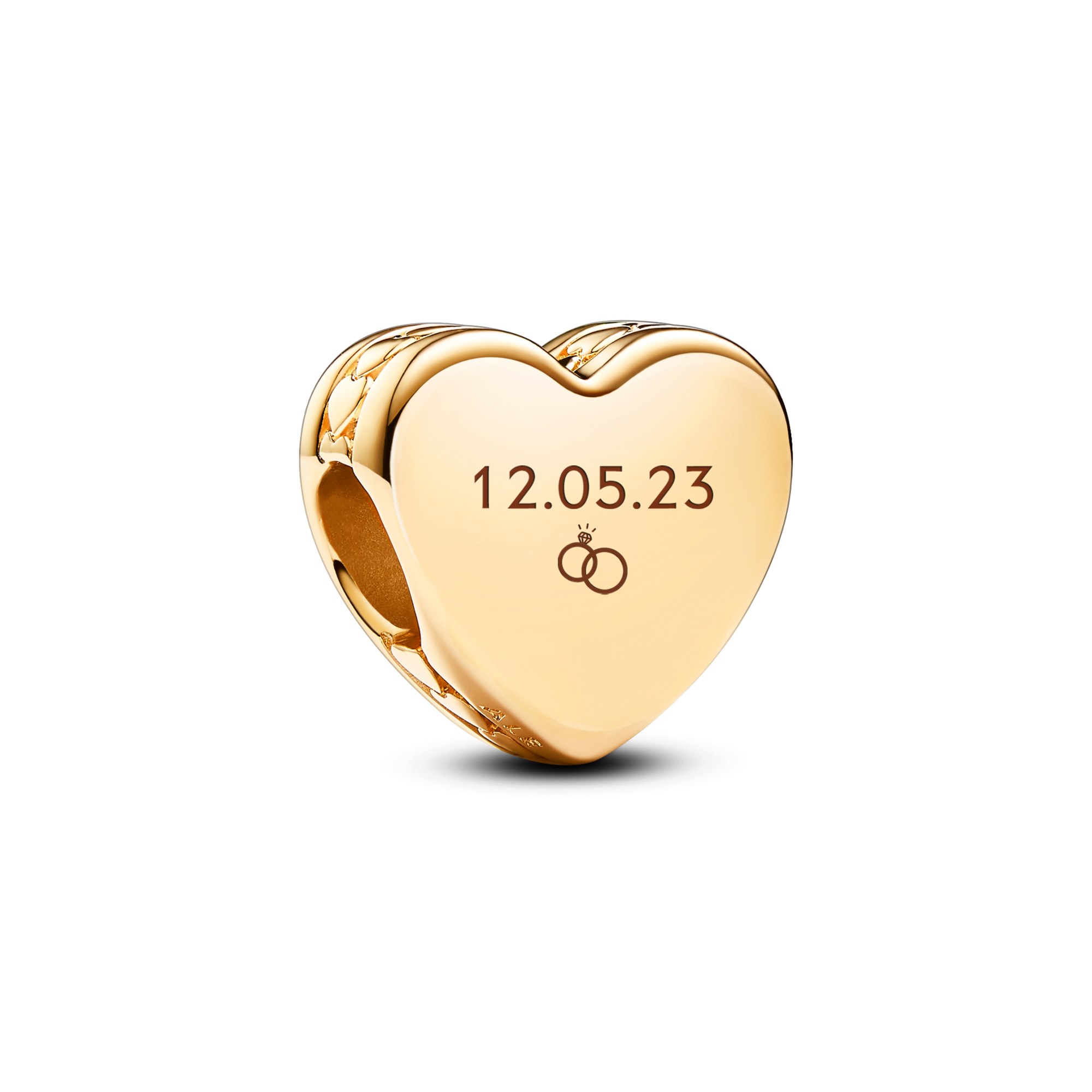 Pandora Herz-Charm - Gelbgold vergoldet - schlicht – Ansicht 2