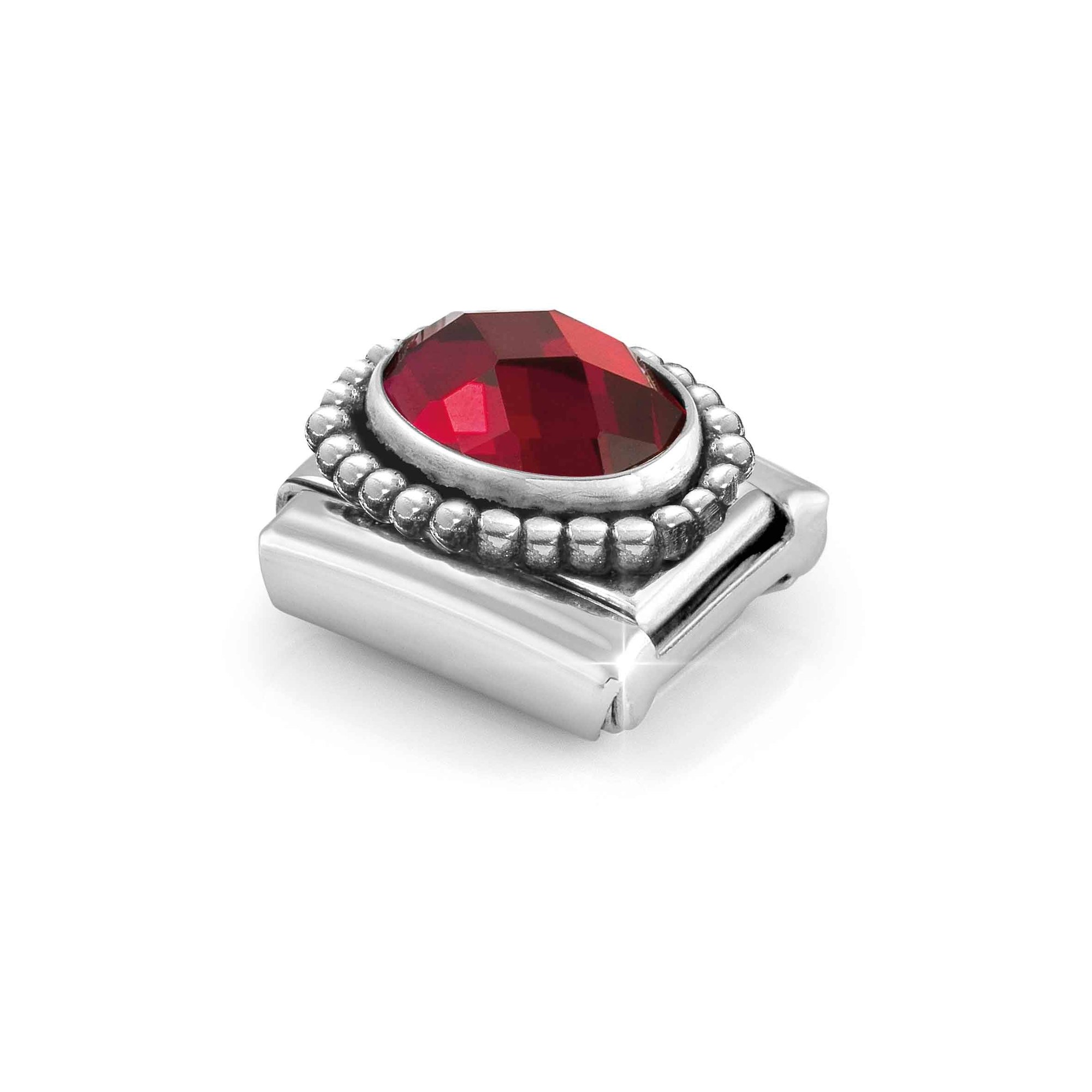 Nomination CLASSIC Element - fac. Zirkonia - oval in Sterling Silber Kugel - Rot – Ansicht 5