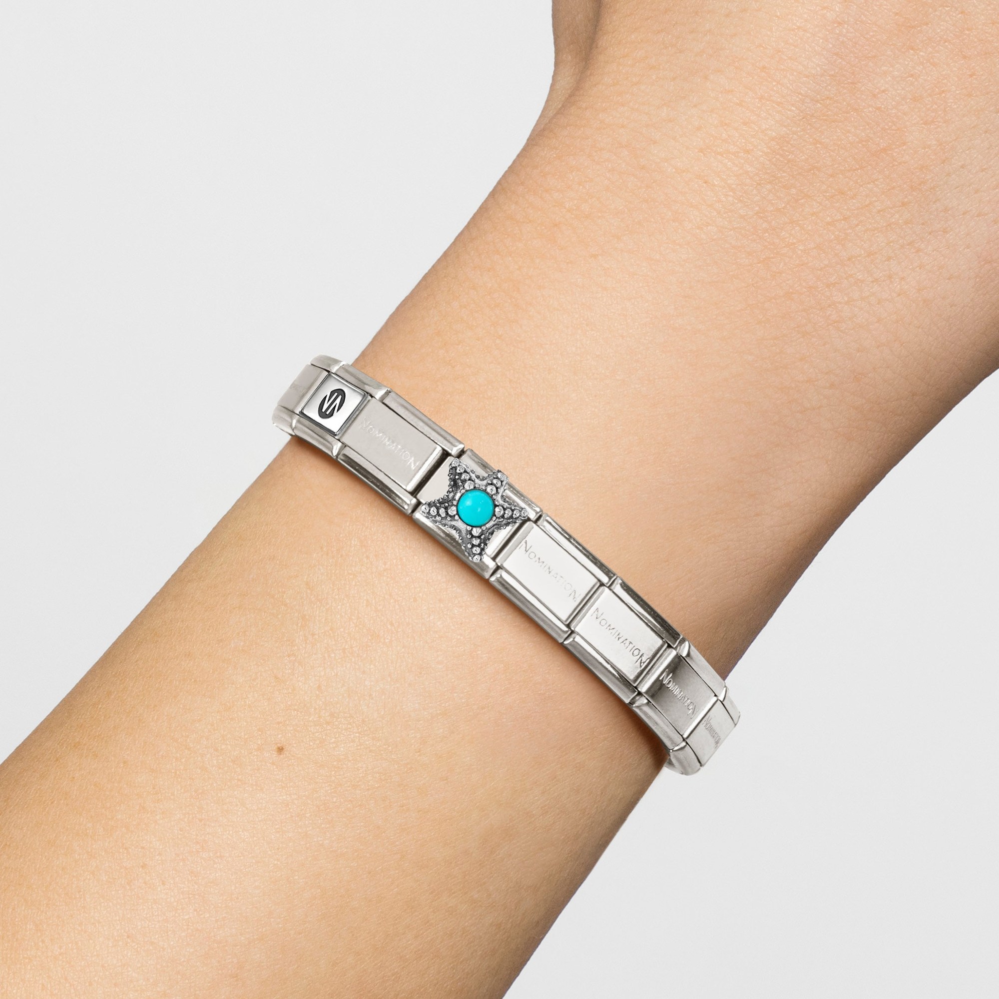 Nomination Composable Classic Charm Seestern Türkis - Edelstahl, Sterling Silber – Ansicht 3