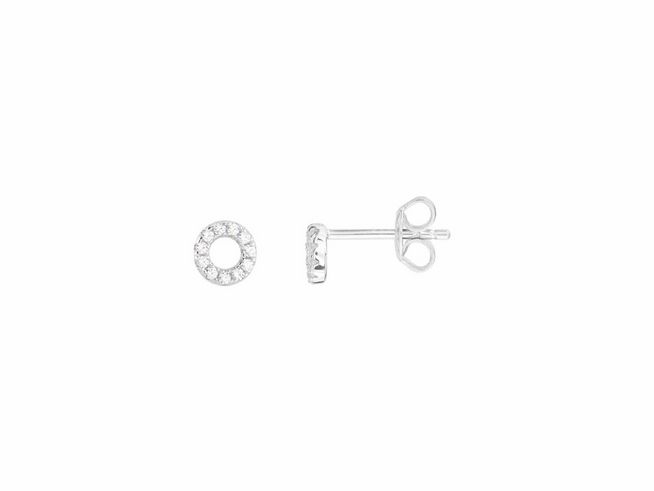 Xenox Sterling Silber Ohrringe XS3431N in kreisförmigem Design mit funkelnden Zirkonsteinen, elegant und zeitlos, ideal für jeden Anlass, Ohrschmuck von Xenox.