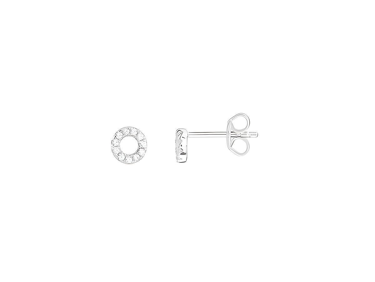 XENOX Sterling Silber Ohrringe XS3431N in kreisförmigem Design mit funkelnden Zirkonsteinen, elegant und zeitlos, ideal für jeden Anlass, Ohrschmuck von XENOX.