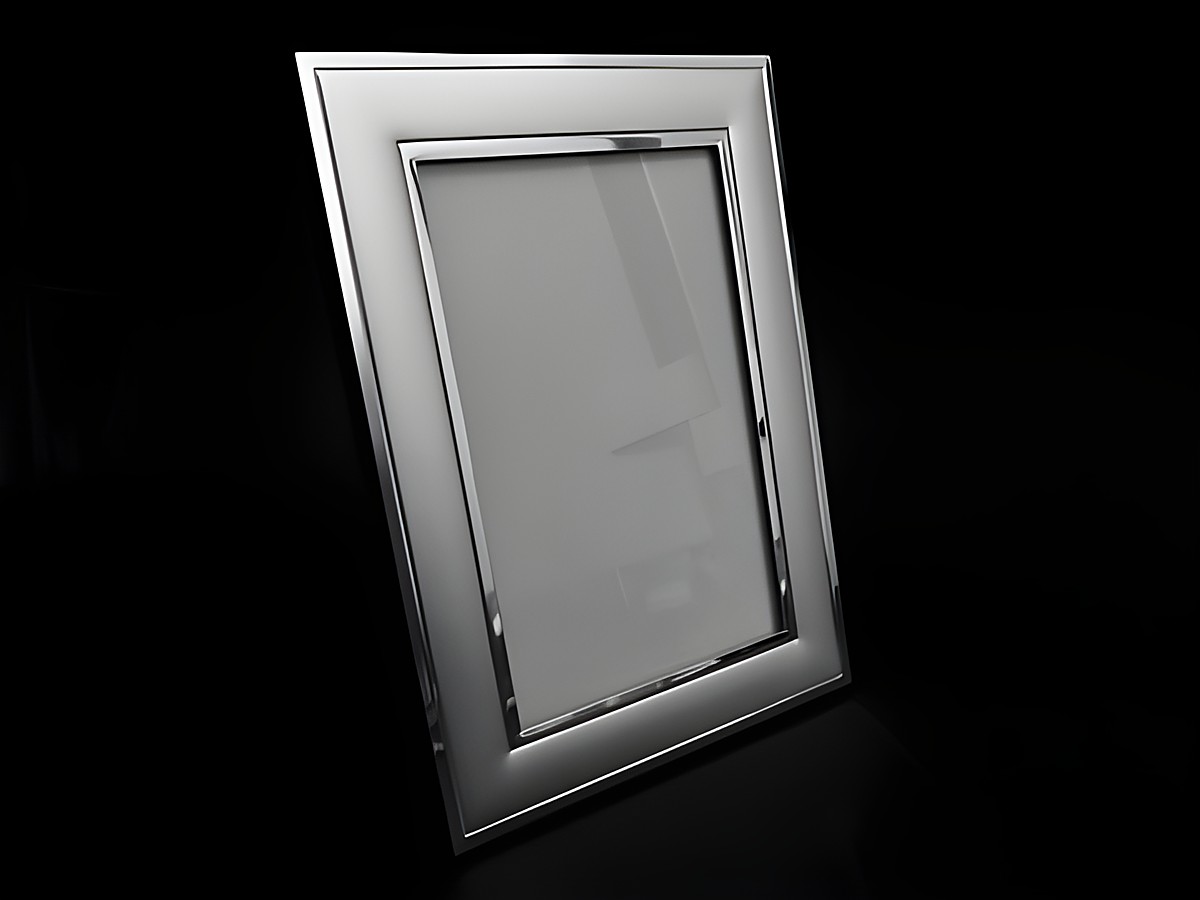 Versilberter, polierter Doppelrahmen für Fotos im Format 15 x 10 cm, ideal für die stilvolle Präsentation von Erinnerungsfotos, Hersteller Juwelier Harnisch.