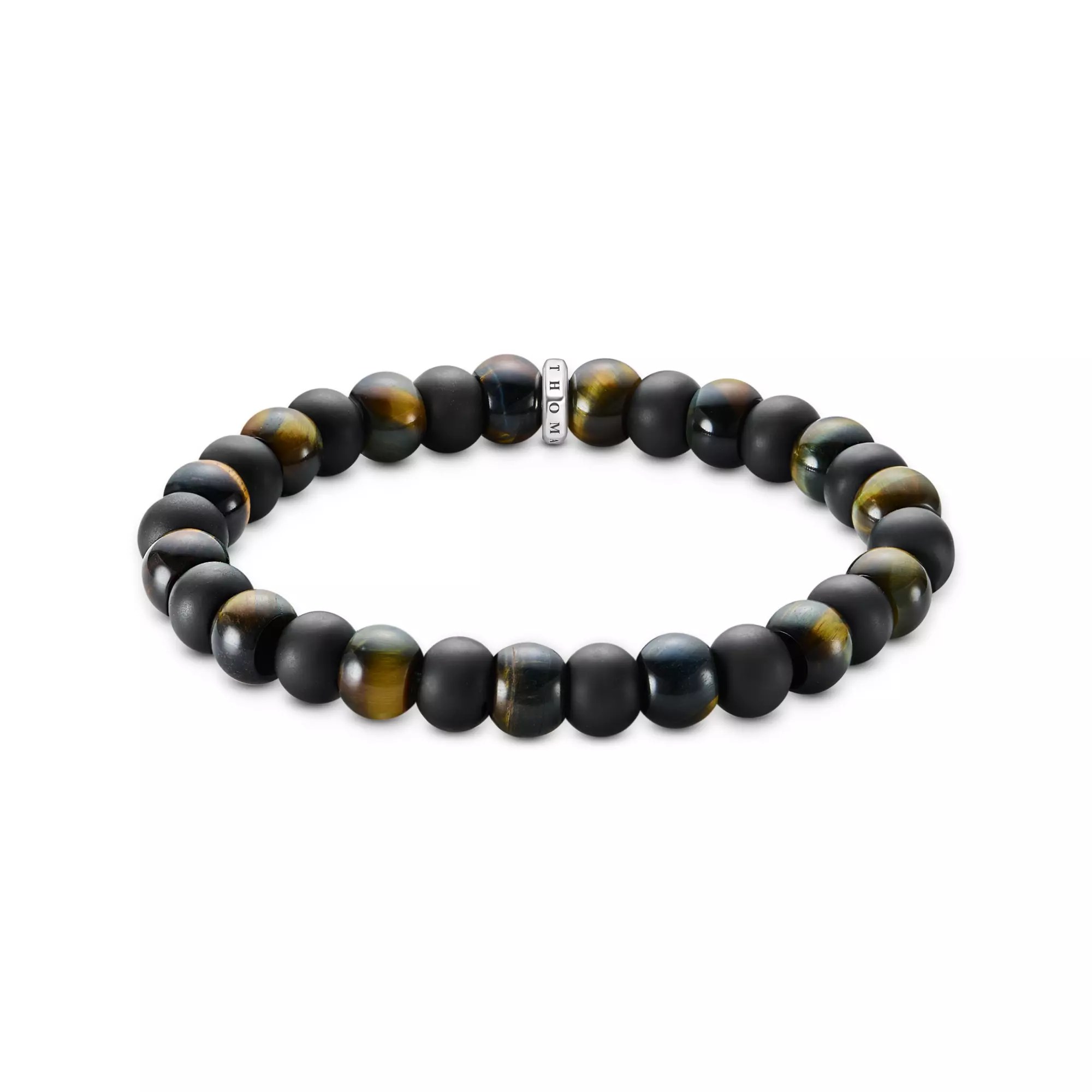 Thomas Sabo Armband Obsidian und Tigerauge 9 mm – 17 cm – Ansicht 2