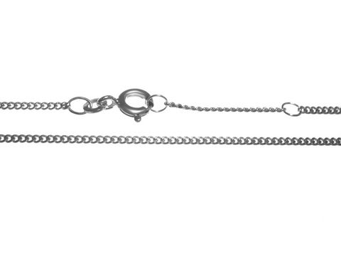 36-38cm Weißgoldkette Gold 333 Panzerkette mit Zwischenöse, Hersteller Juwelier Harnisch, ideal für Kinder, hochwertiges Schmuckstück in elegantem Design.