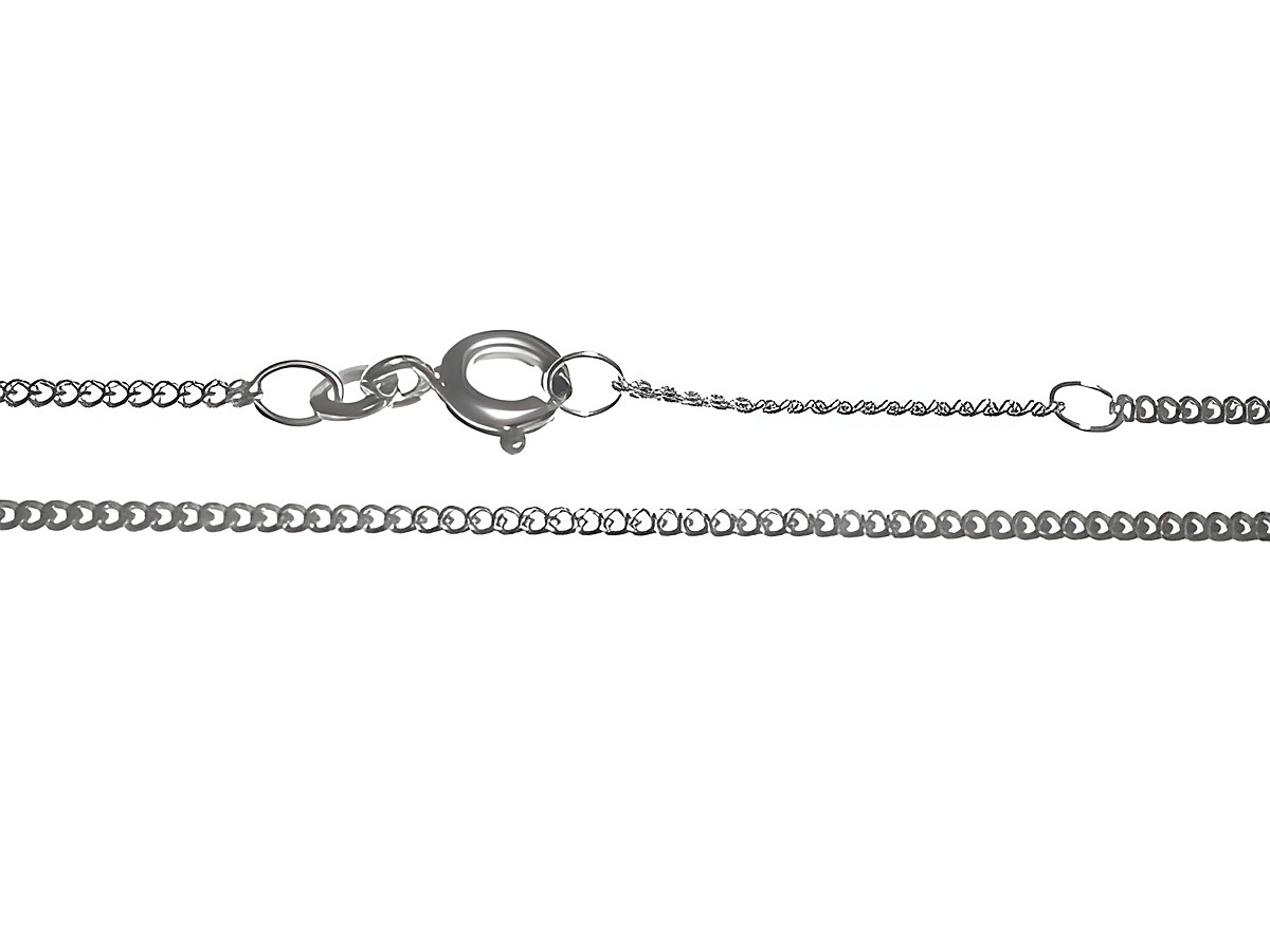 36-38cm Weißgoldkette Gold 333 Panzerkette mit Zwischenöse, Hersteller Juwelier Harnisch, ideal für Kinder, hochwertiges Schmuckstück in elegantem Design.