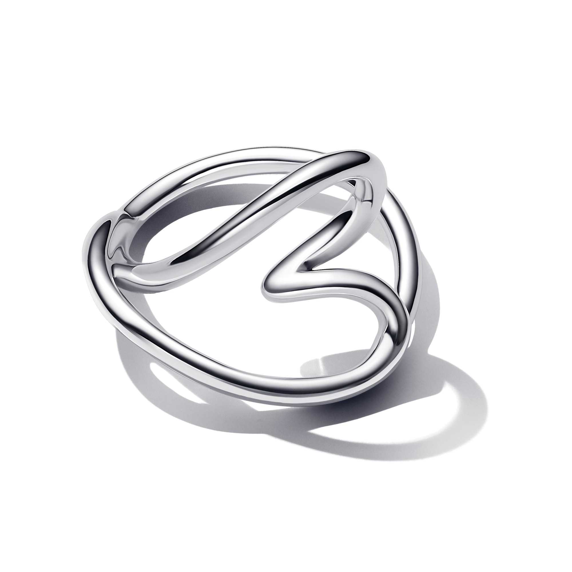 Pandora Ring - LOVE Herzring organisch geformt - Sterling Silber – Ansicht 2