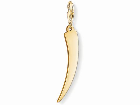 Charm-Anhänger Zahn von Thomas Sabo, vergoldet, als Glücksbringer designt, elegant und stilvoll, ideal für Schmuckliebhaber.