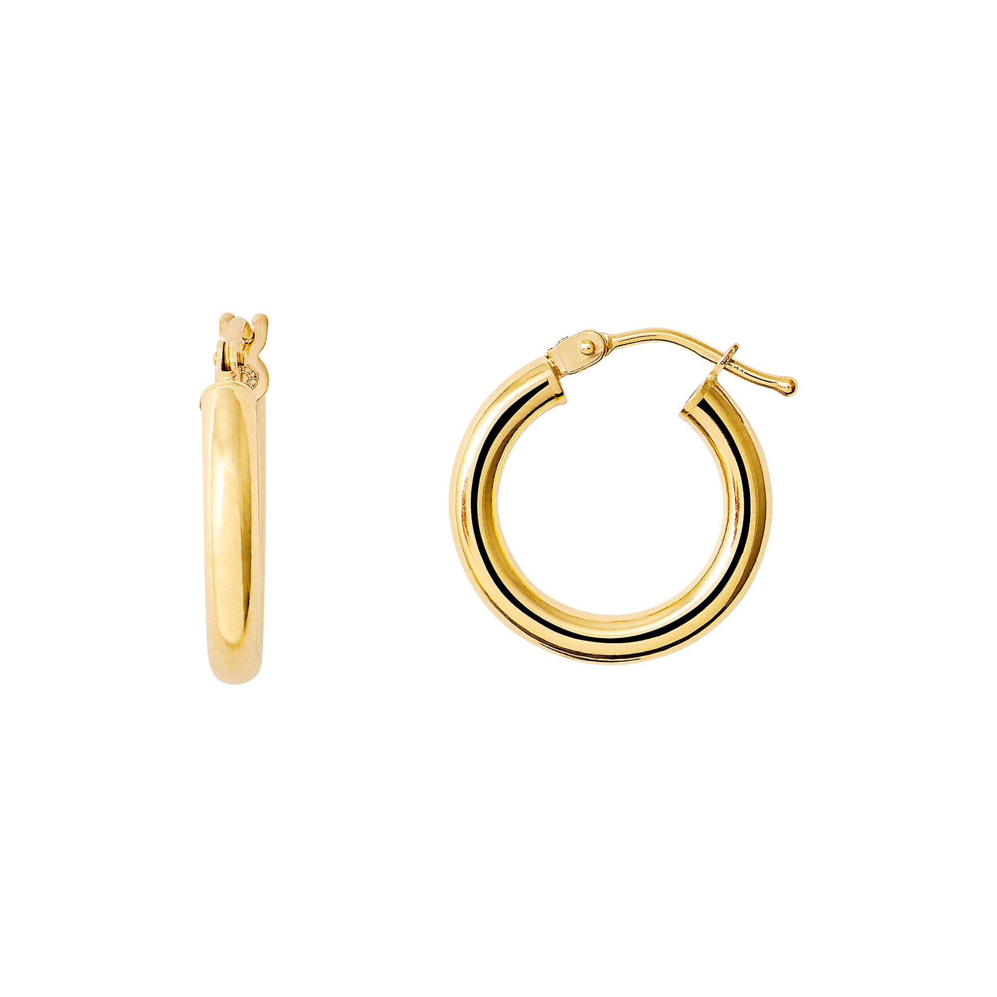 XENOX XG14K6012G - Gelbgold 585 Creolen - poliert – Ansicht 2