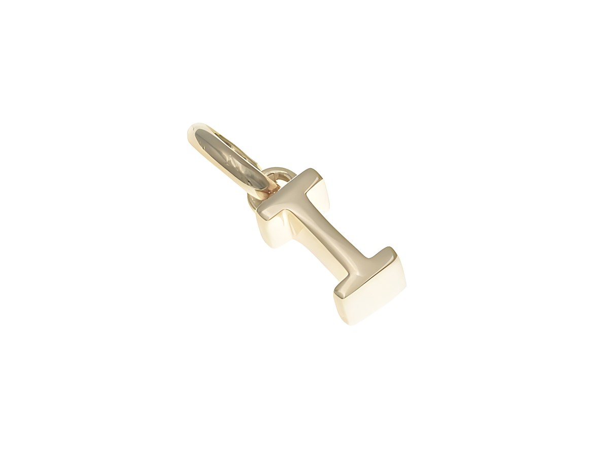 Anhänger aus poliertem Sterling Silber in Roségold mit dem Buchstaben I von Juwelier Harnisch, elegant und modern, ideal für persönliche Schmuckstücke.