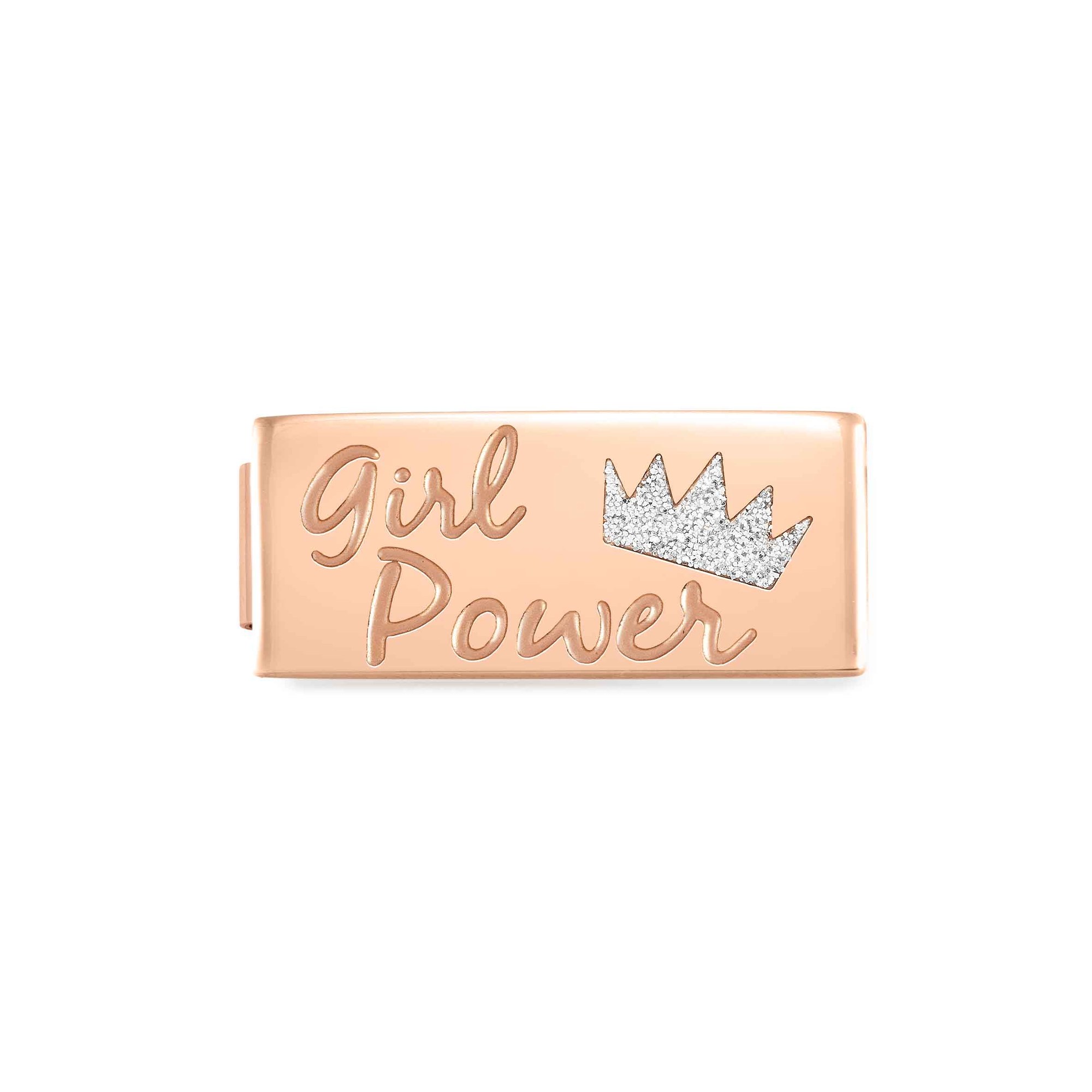 Nomination Classic GLAM Link Double Edelstahl mit Emaille Roségold - Girl Power