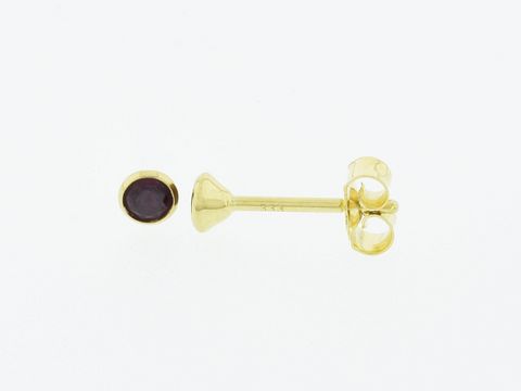 47671-0 Gold Ohrringe mit Granat im Kelchdesign, 333 Gold, charmant, Stecker 3,3mm, Hersteller: Juwelier Harnisch.