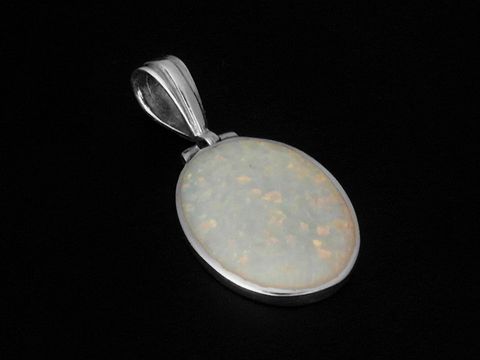 Silber Anhänger - Oval - synthetischer Opal - hinreißend, Hersteller: Juwelier Harnisch, weitere Steine, elegant und zeitlos, ideal für jeden Anlass, hochwertiges Schmuckstück.