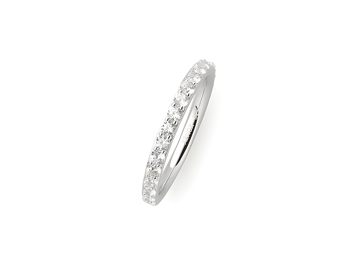 Xenox Sterling Silber Ring XS7357/54 in Krappe Silber, Größe 54, mit funkelnden Steinen, stilvolles und elegantes Design für besondere Anlässe.