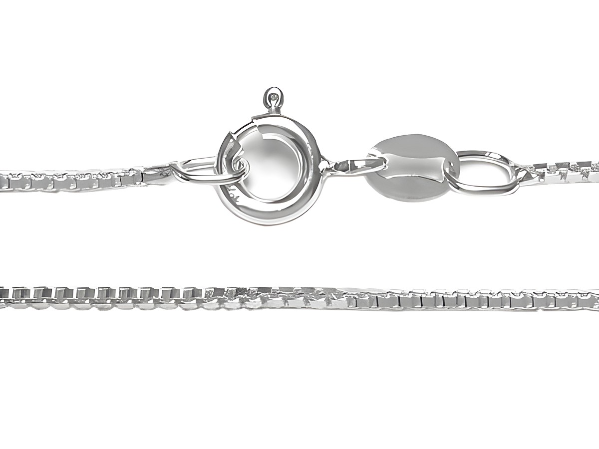 Silberkette Venezia aus rhodiniertem Silber mit einer Länge von 40 cm und einer Stärke von 1,6 mm, hergestellt von Juwelier Harnisch, bietet eleganten Schmuck für jeden Anlass.