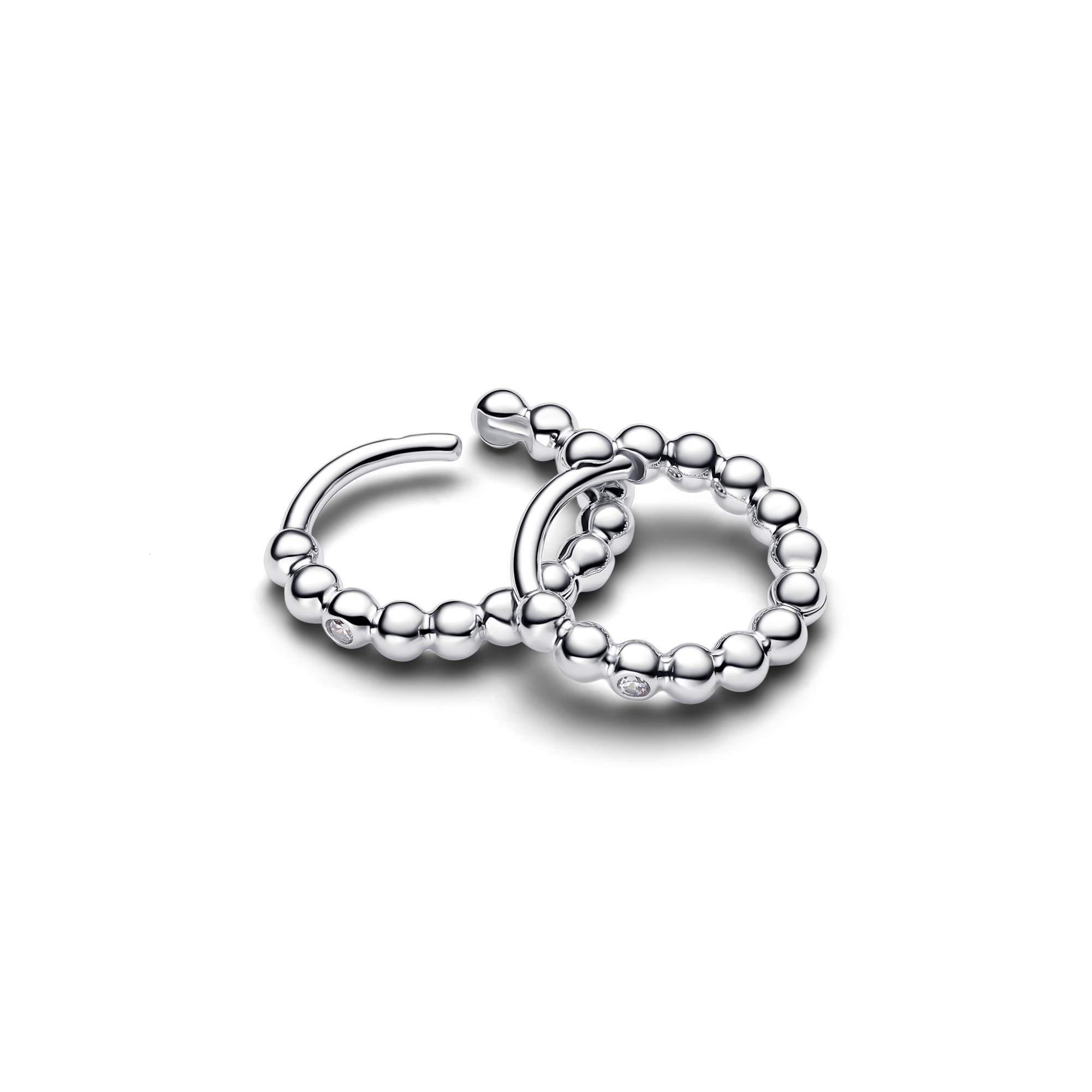 Pandora Huggie-Ohrringe - Sterling Silber - Zirkonia – Ansicht 2